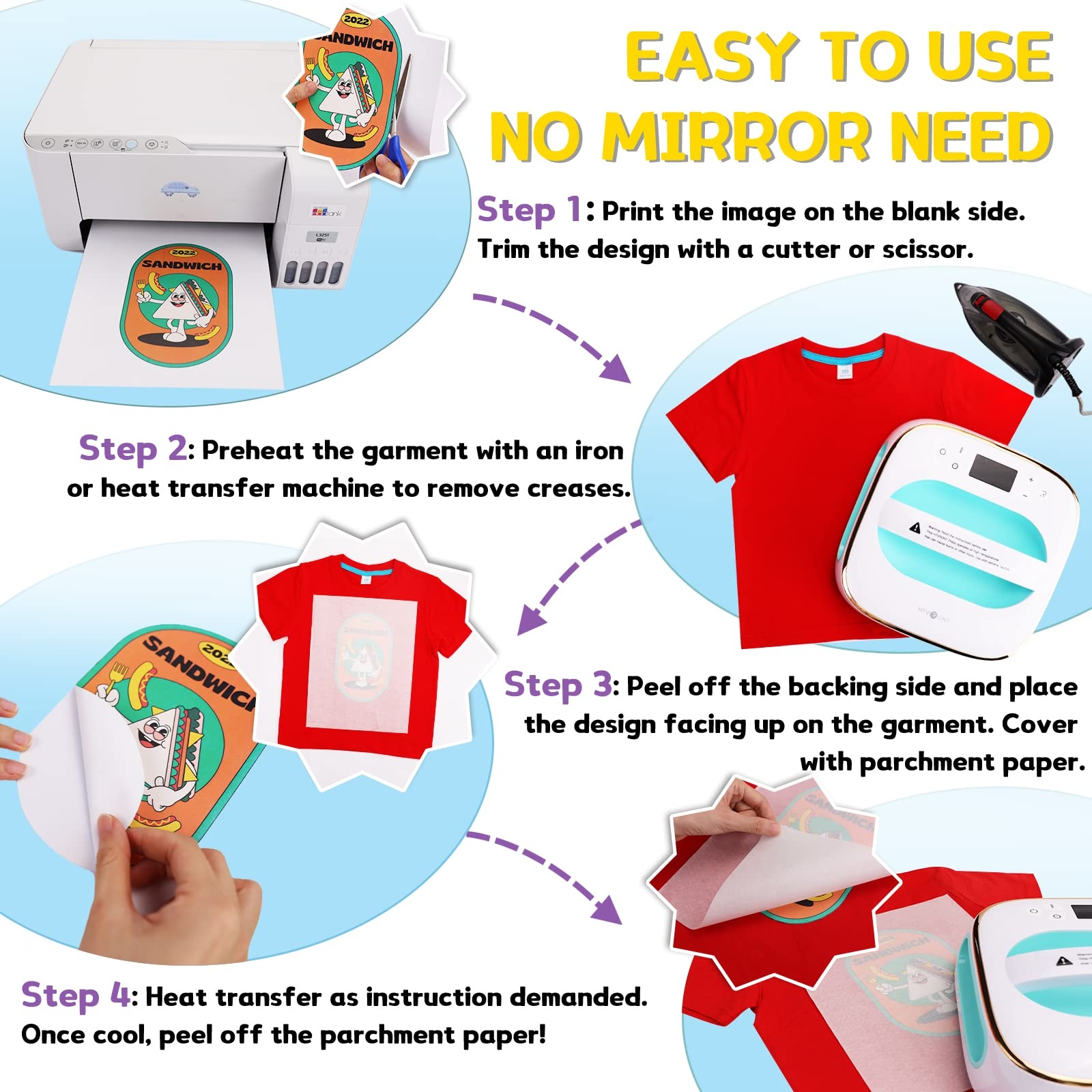 Amazon HTVRONT Heat Transfer Paper For Dark T Shirts 50 Pack 8 5x11 Iron On Transfer Paper For Inkjet Printer Easy To Use Printable Heat Transfer Vinyl Vibrant Color Durable Soft Amazon HTVRONT Heat Transfer Paper For Dark T Shirts 50 Pack 8 5x11 Iron On Transfer Paper For Inkjet Printer Easy To Use Printable Heat Transfer Vinyl Vibrant Color Durable Soft