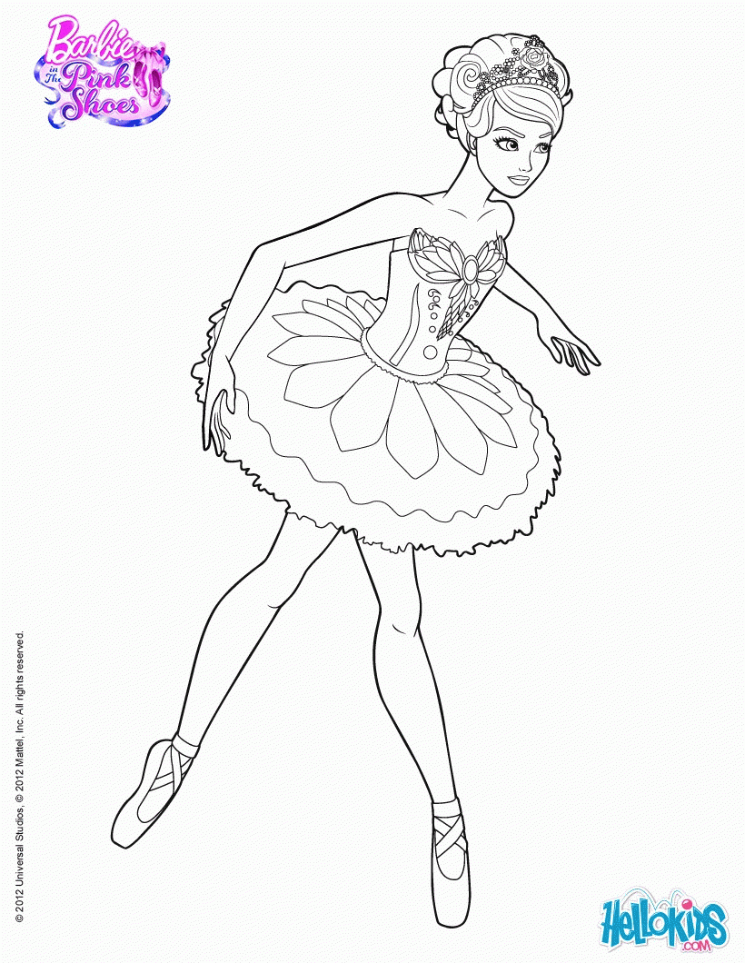 Barbie Ballerina Coloring Page Free Printable Coloring Pages