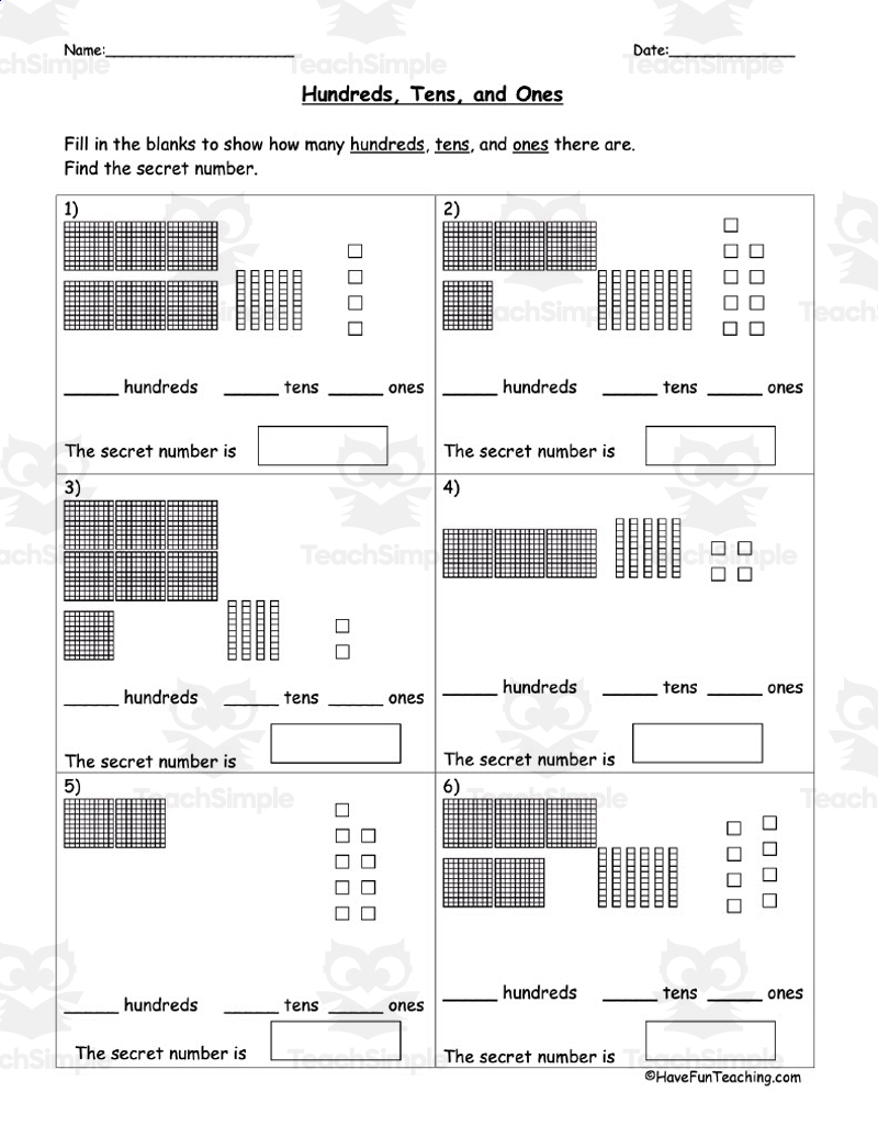Base 10 Blocks Place Value Worksheet By Teach Simple Base 10 Blocks Place Value Worksheet By Teach Simple