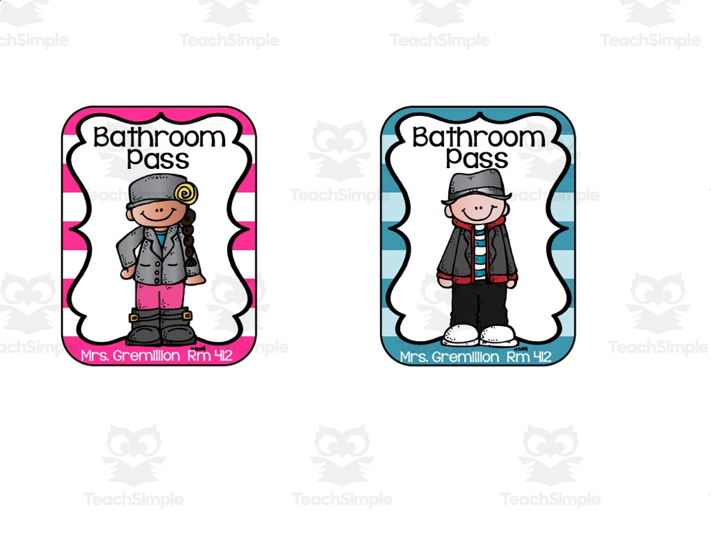 Bathroom Passes By Teach Simple Bathroom Passes By Teach Simple