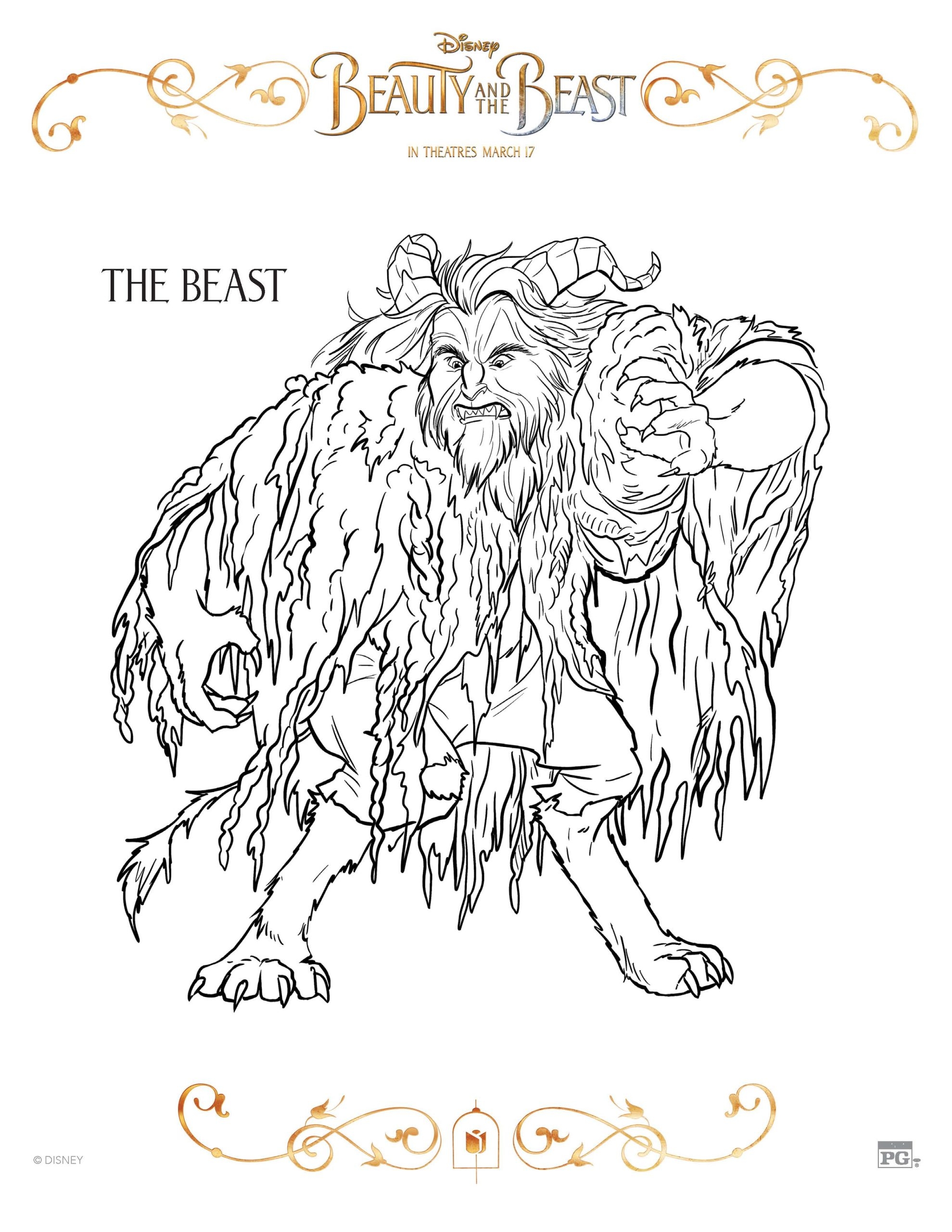 Beauty And The Beast Coloring Sheets And Free Printables