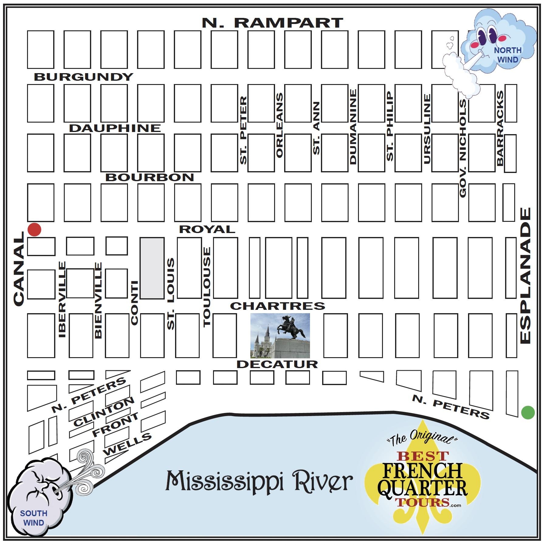 french quarter printable map french quarter printable map