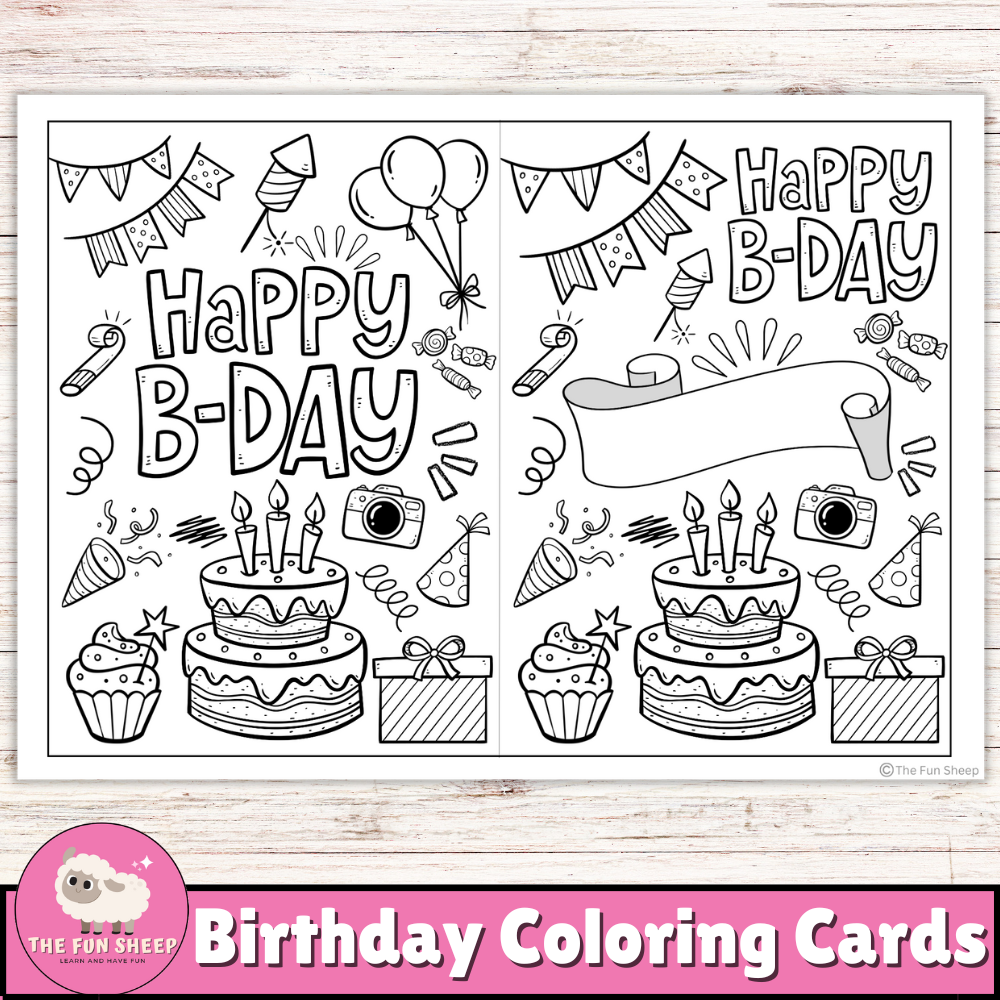 Birthday Coloring Cards Printable Happy Birthday Card DIY Birthday Arts Project Made By Teachers