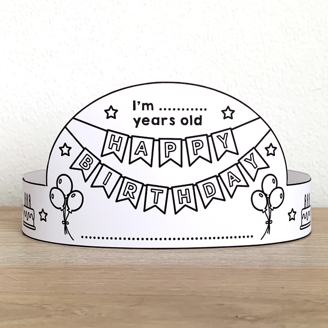 birthday hat printable