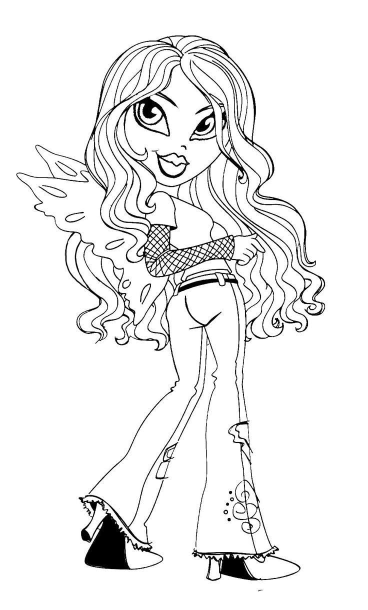printable bratz coloring pages printable bratz coloring pages