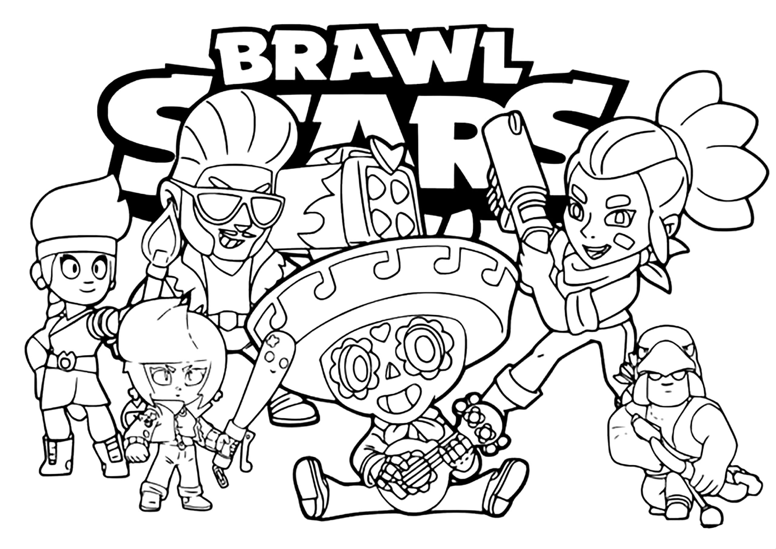 Brawl Stars And Various Acolytes Brawl Stars Coloring Pages