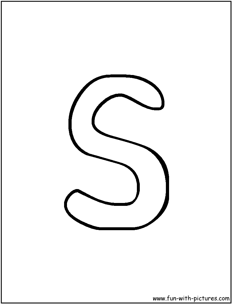 Bubble Letter S Coloring Page Bubble Letter S Coloring Page