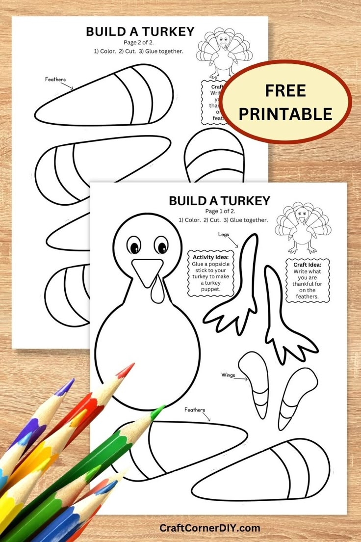 turkey cut out printable