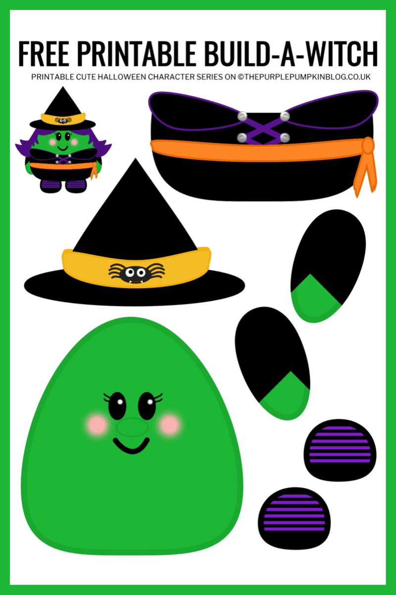 Build a Witch Free Printable Halloween Paper Craft For Kids Build a Witch Free Printable Halloween Paper Craft For Kids