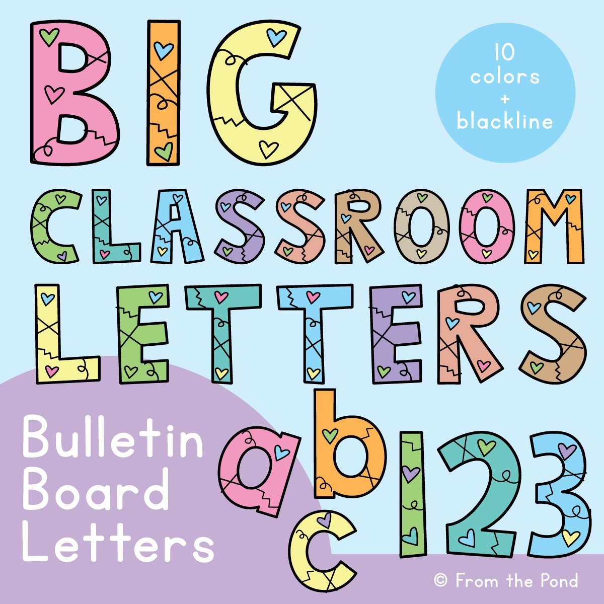 Bulletin Board Letters For The Classroom Just Print And Display From The Pond