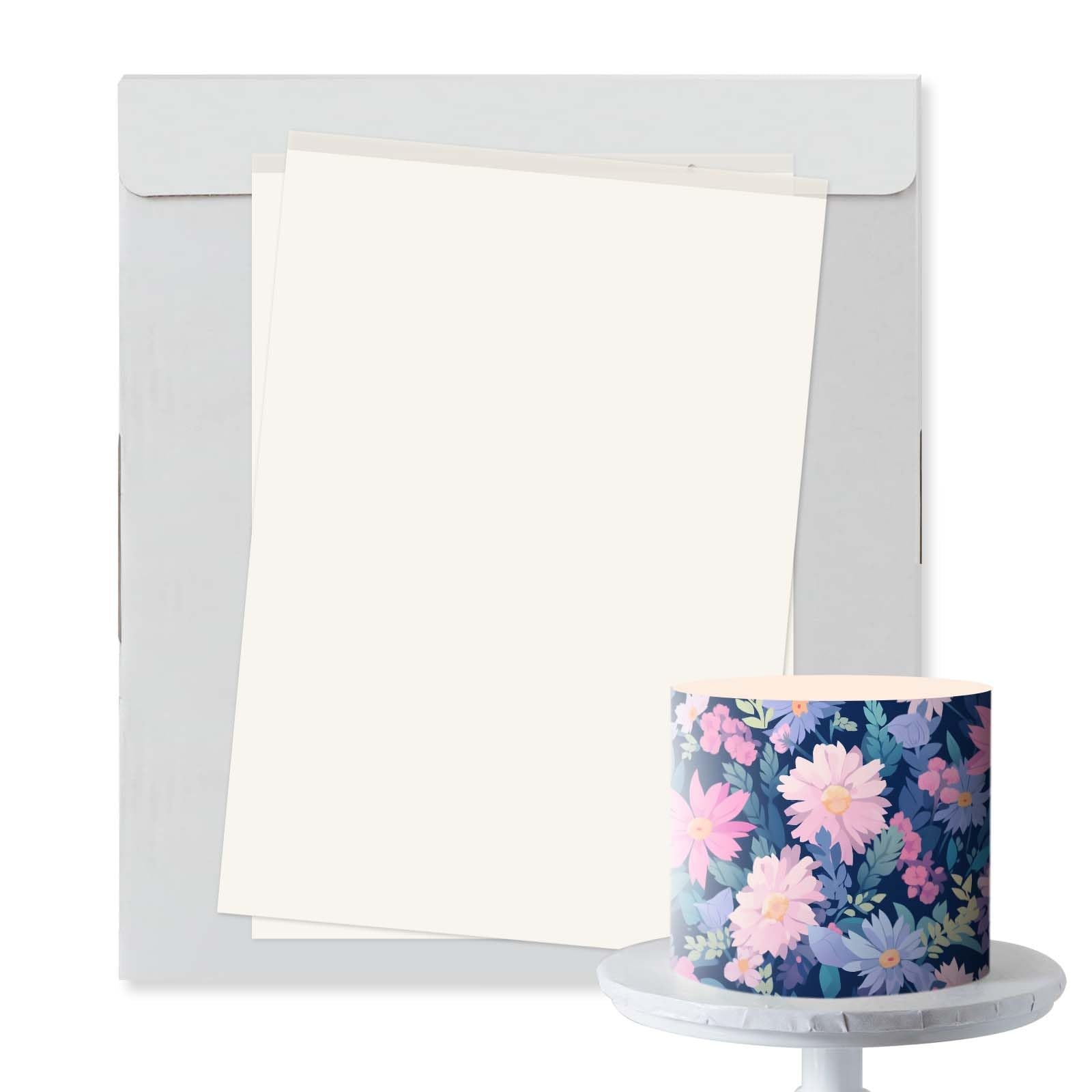 Cake Decorating Paper Sizes 25 Sheet A4 Edible Icing Paper Printable Frosting Sheets For Cakes 11 7x8 3 Vegan Gluten Free Sugar Sheets For Edible Printer