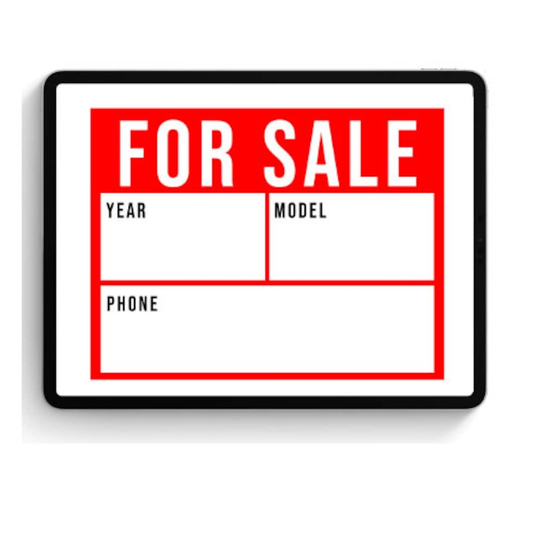 Car For Sale Sign Digital Download US Letter A4 PDF File Etsy Car For Sale Sign Digital Download US Letter A4 PDF File Etsy