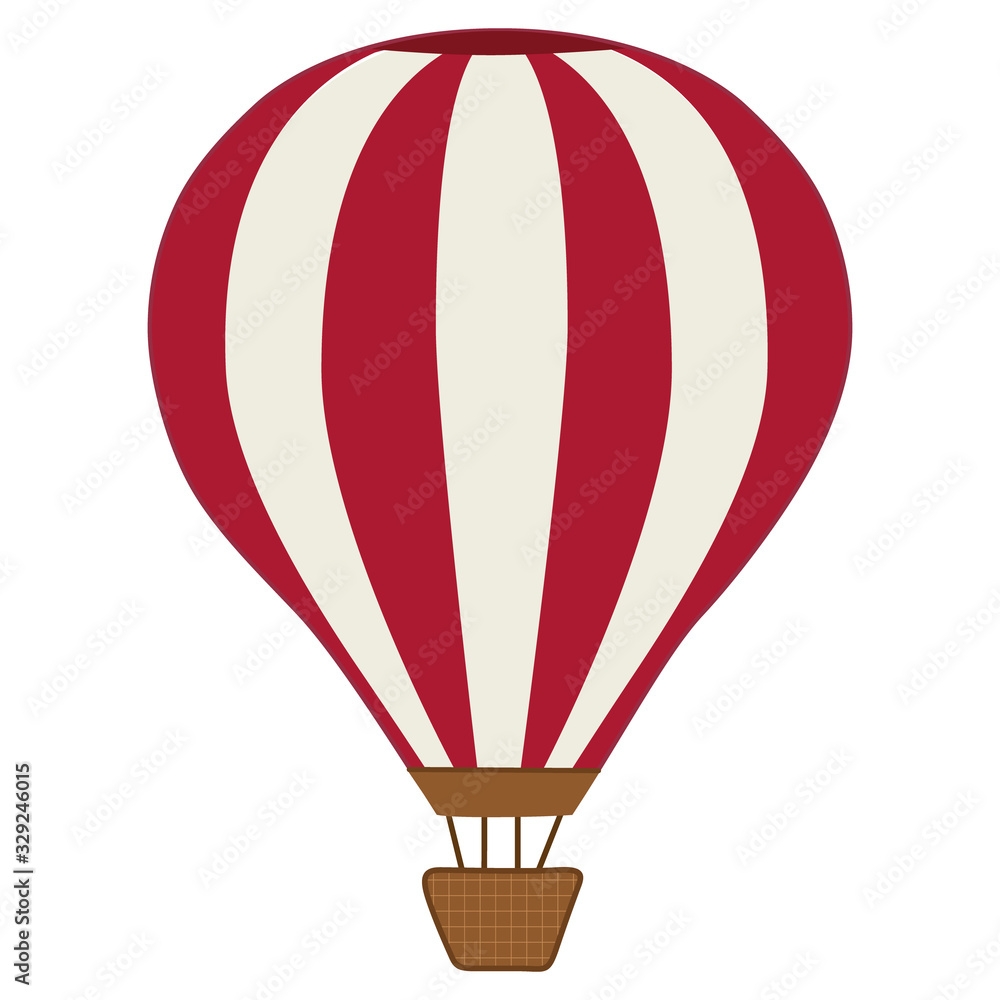 Cartoon Red Hot Air Balloon Vector A Cute Design On Isolated White Background Printable Eps 10 File Format Stock Vector Adobe Stock