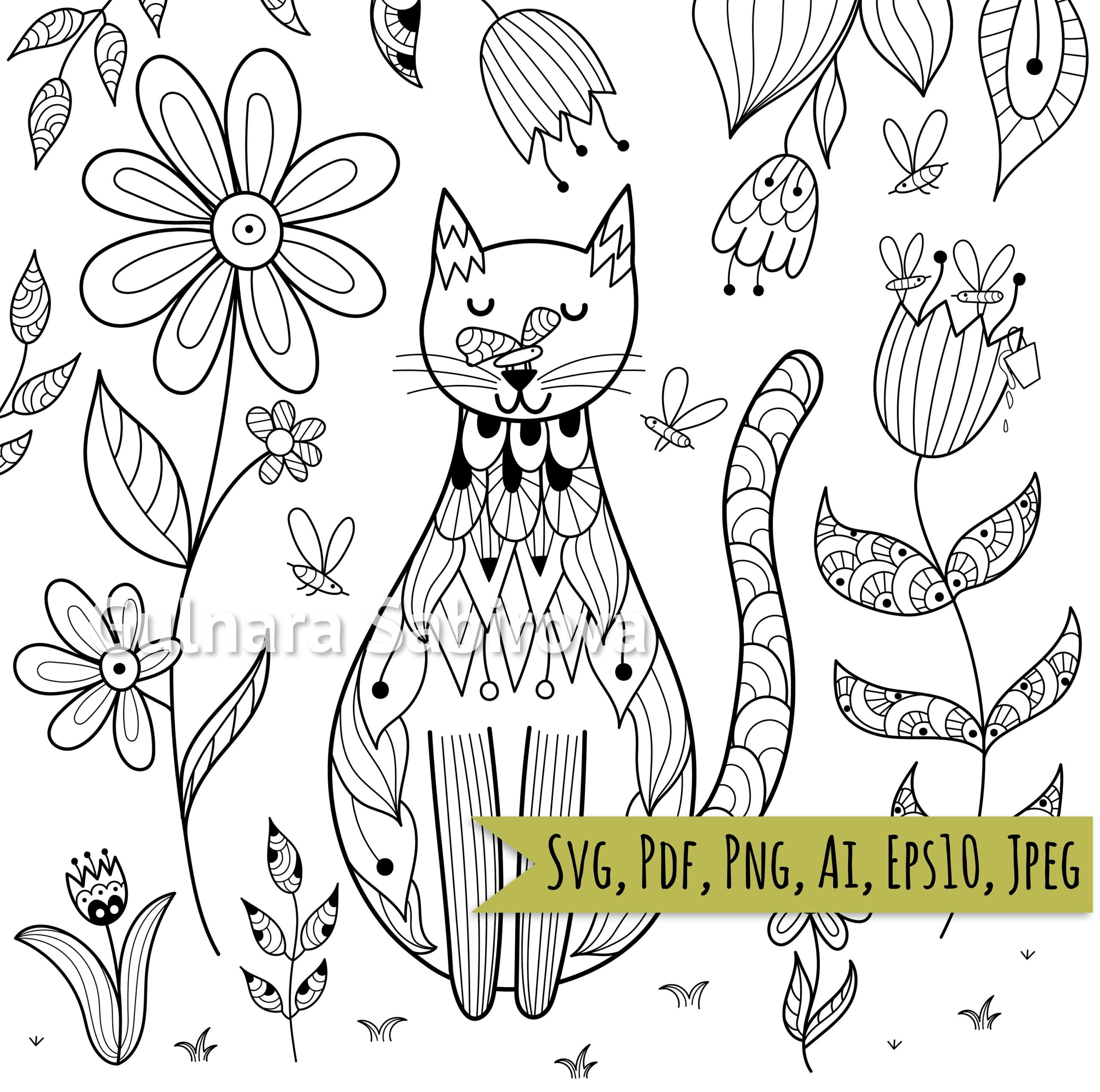 printable cat coloring pages
