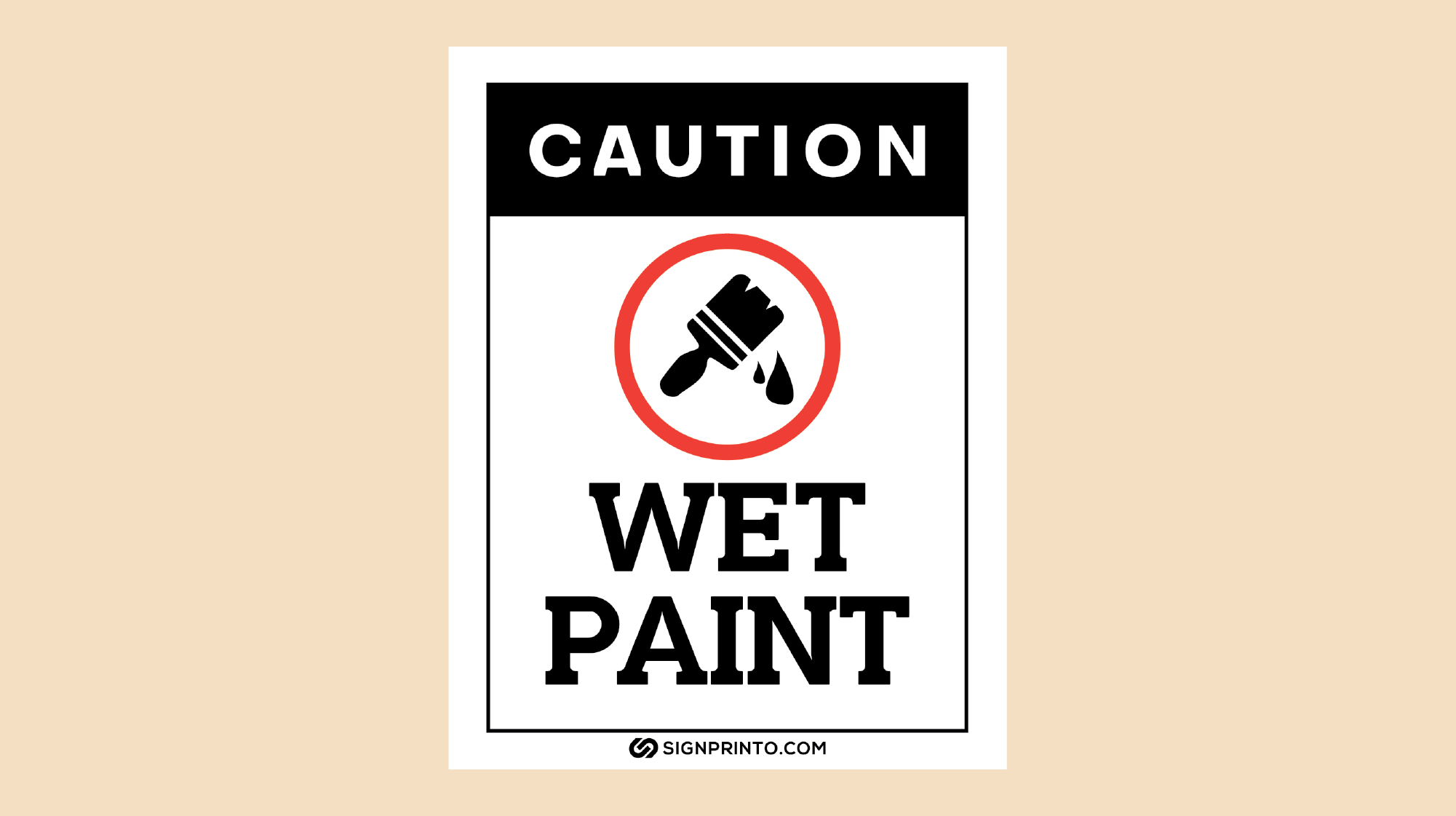 Caution Wet Paint Sign Black Color PDF Caution Wet Paint Sign Black Color PDF