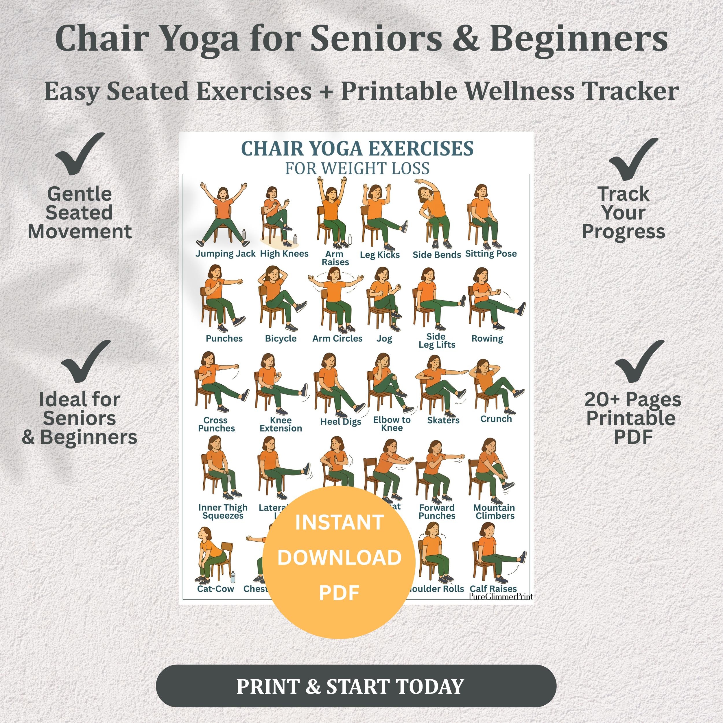 free printable chair yoga exercises pdf