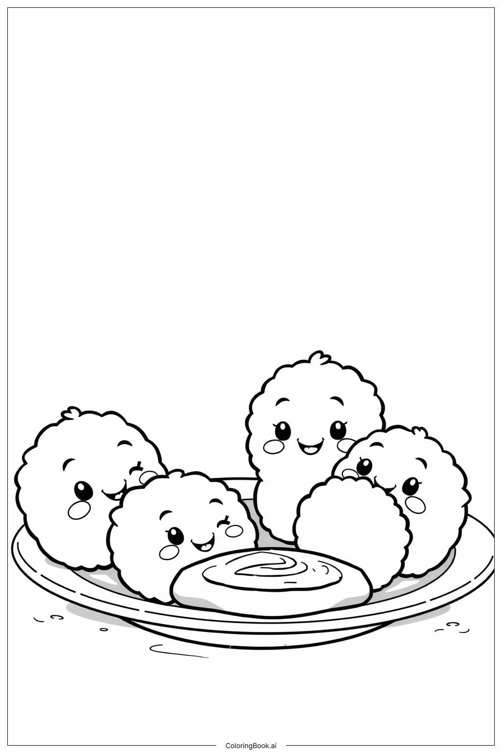 Chicken Nuggets2 Coloring Page Free PDF PNG Printable Chicken Nuggets2 Coloring Page Free PDF PNG Printable