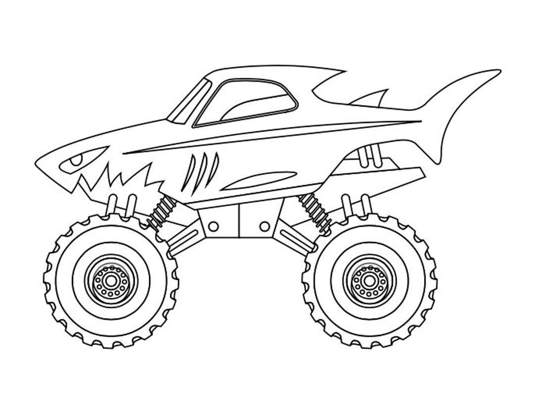 monster truck coloring pages printable