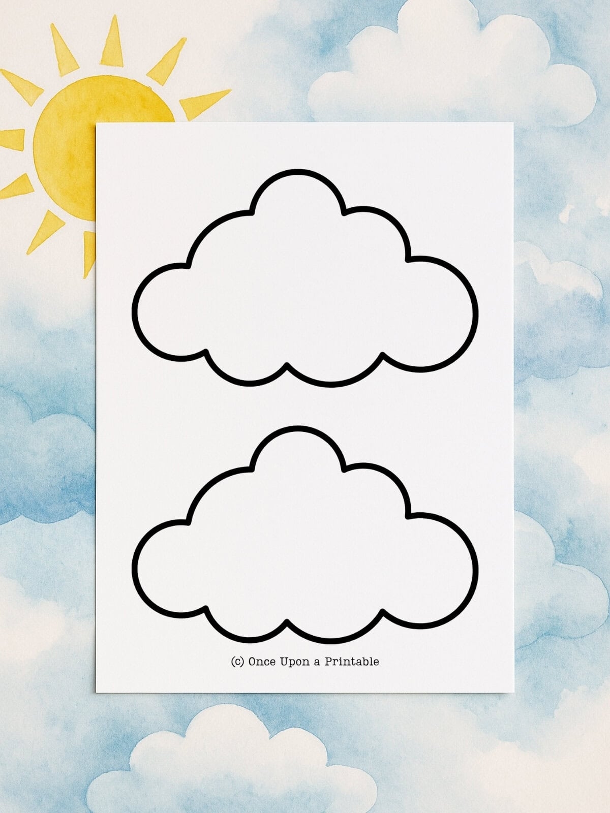 Cloud Templates Free Printables Once Upon A Printable Cloud Templates Free Printables Once Upon A Printable