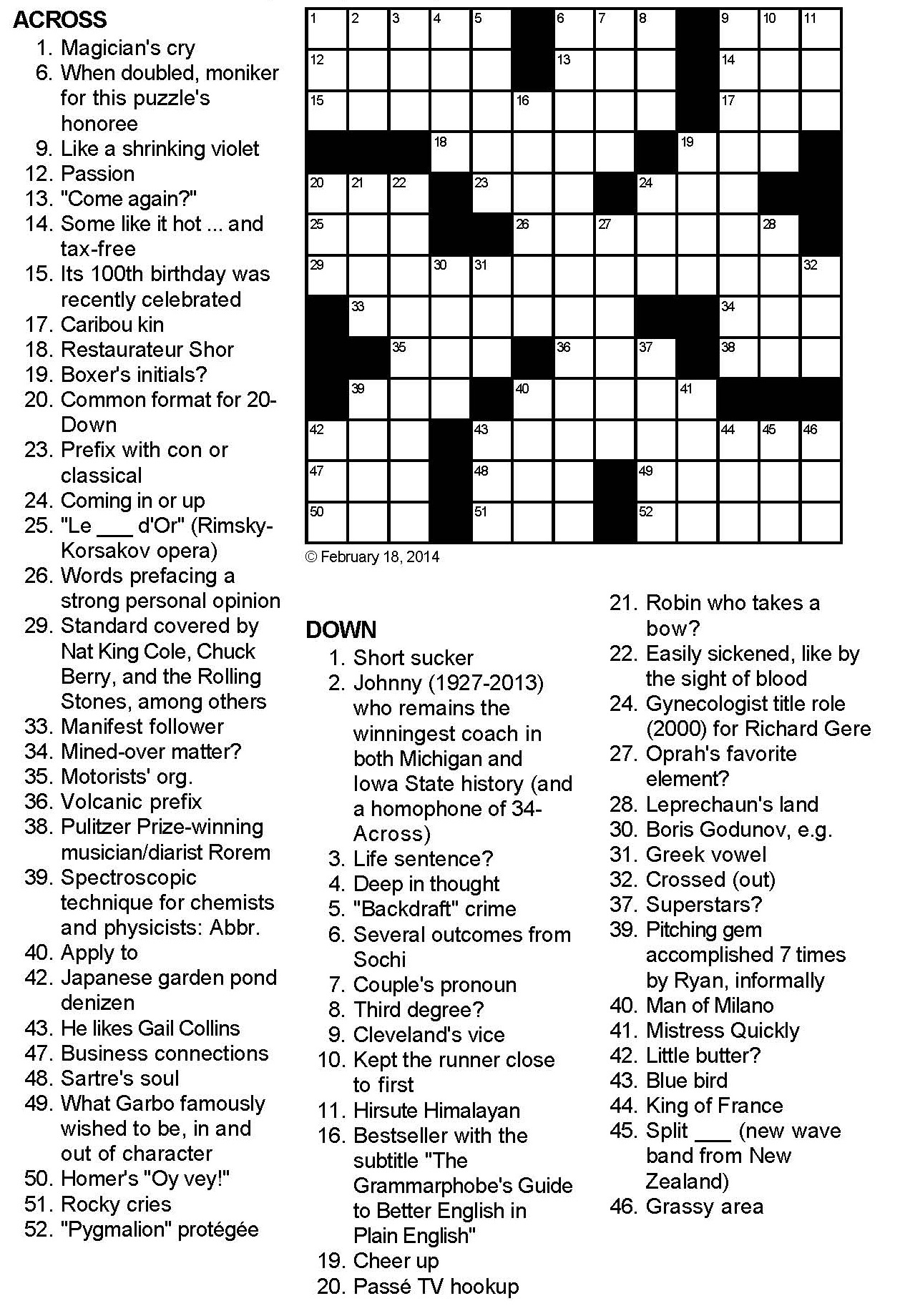 evan birnholz sunday crossword printable evan birnholz sunday crossword printable