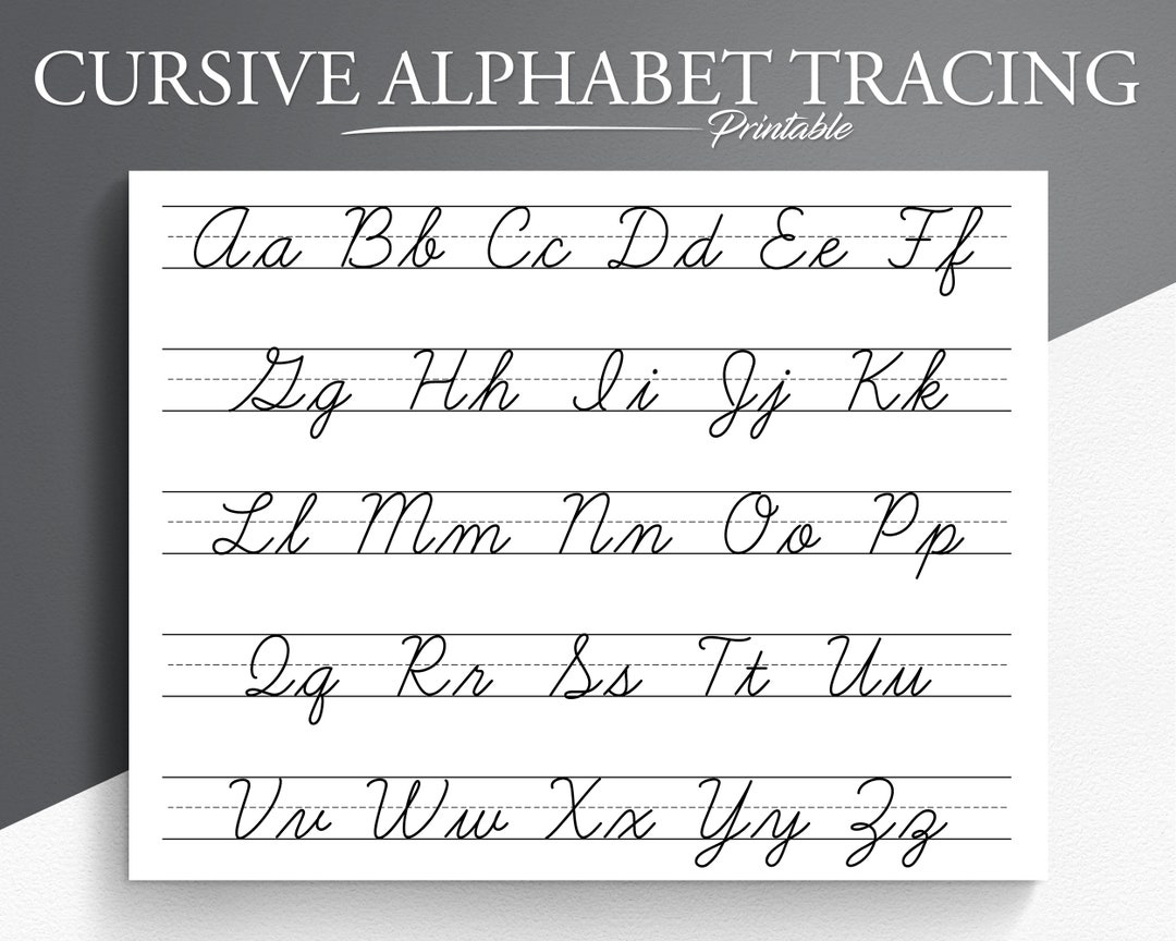 cursive alphabet chart printable cursive alphabet chart printable