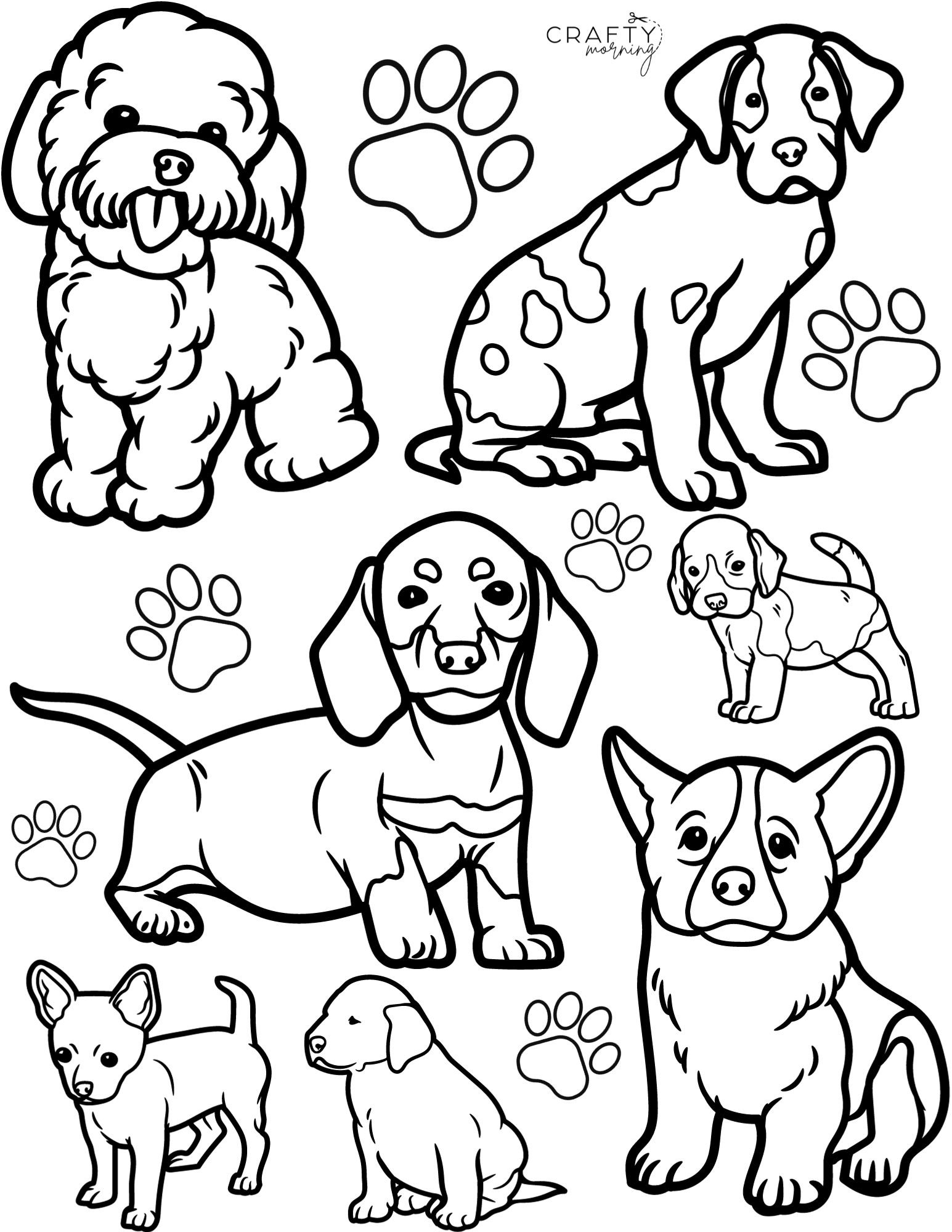 dog coloring pictures printable
