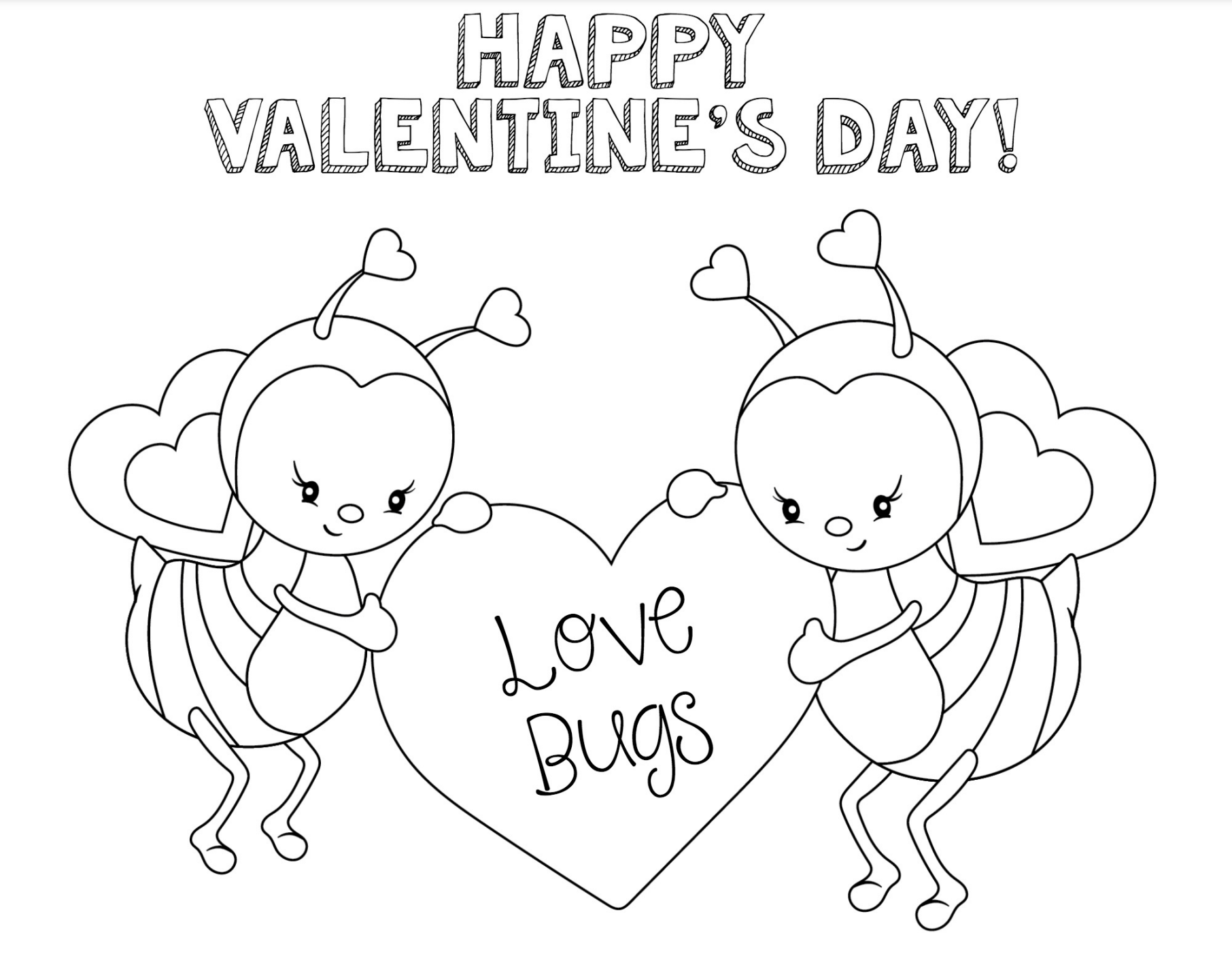 free printable valentine coloring pages