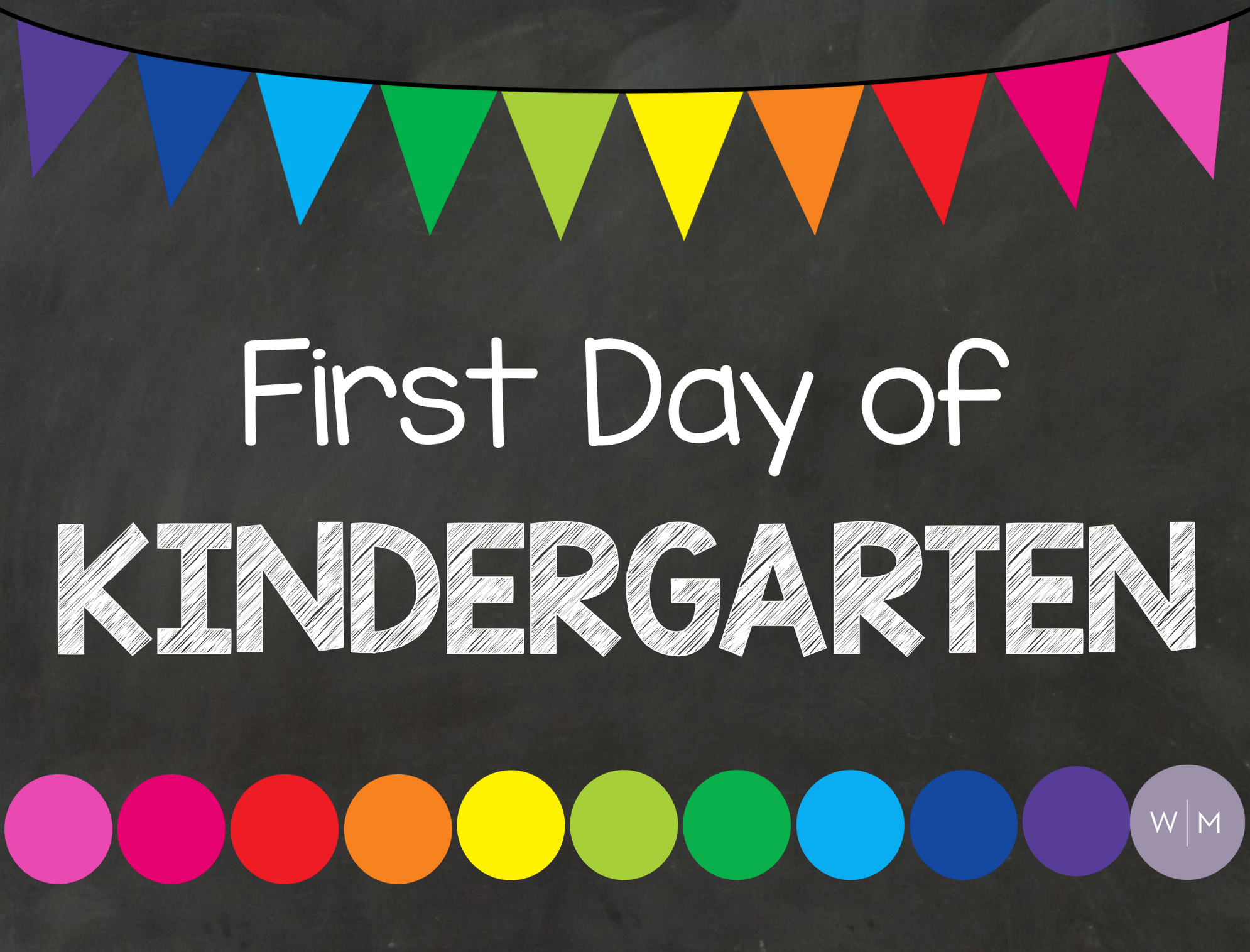 first day of kindergarten printable