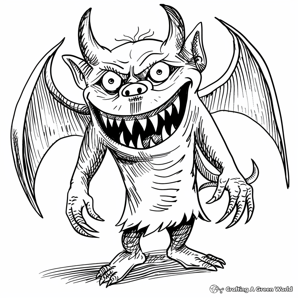 Demon Coloring Pages Free Printable 