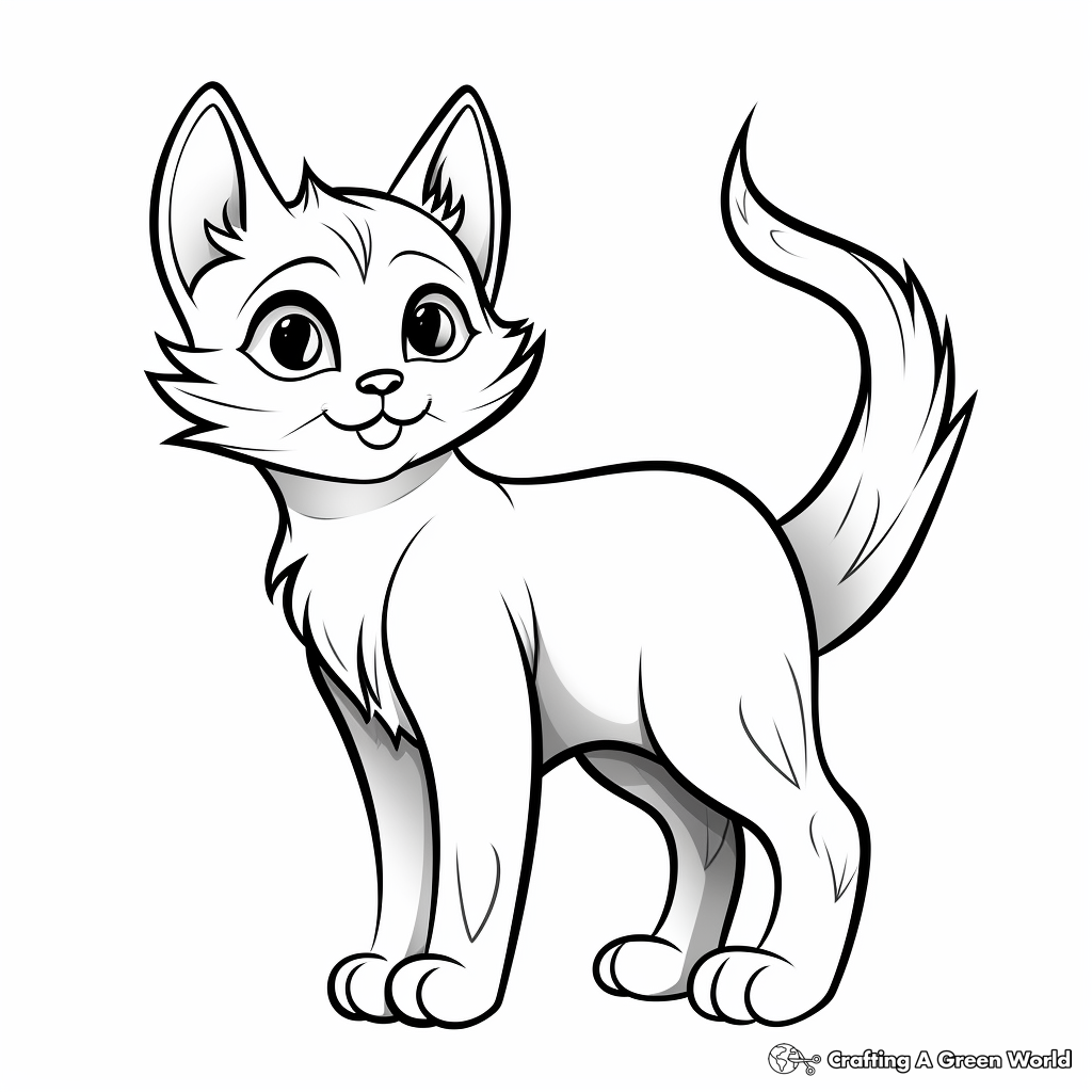 Detailed Cat Coloring Pages Free Printable 