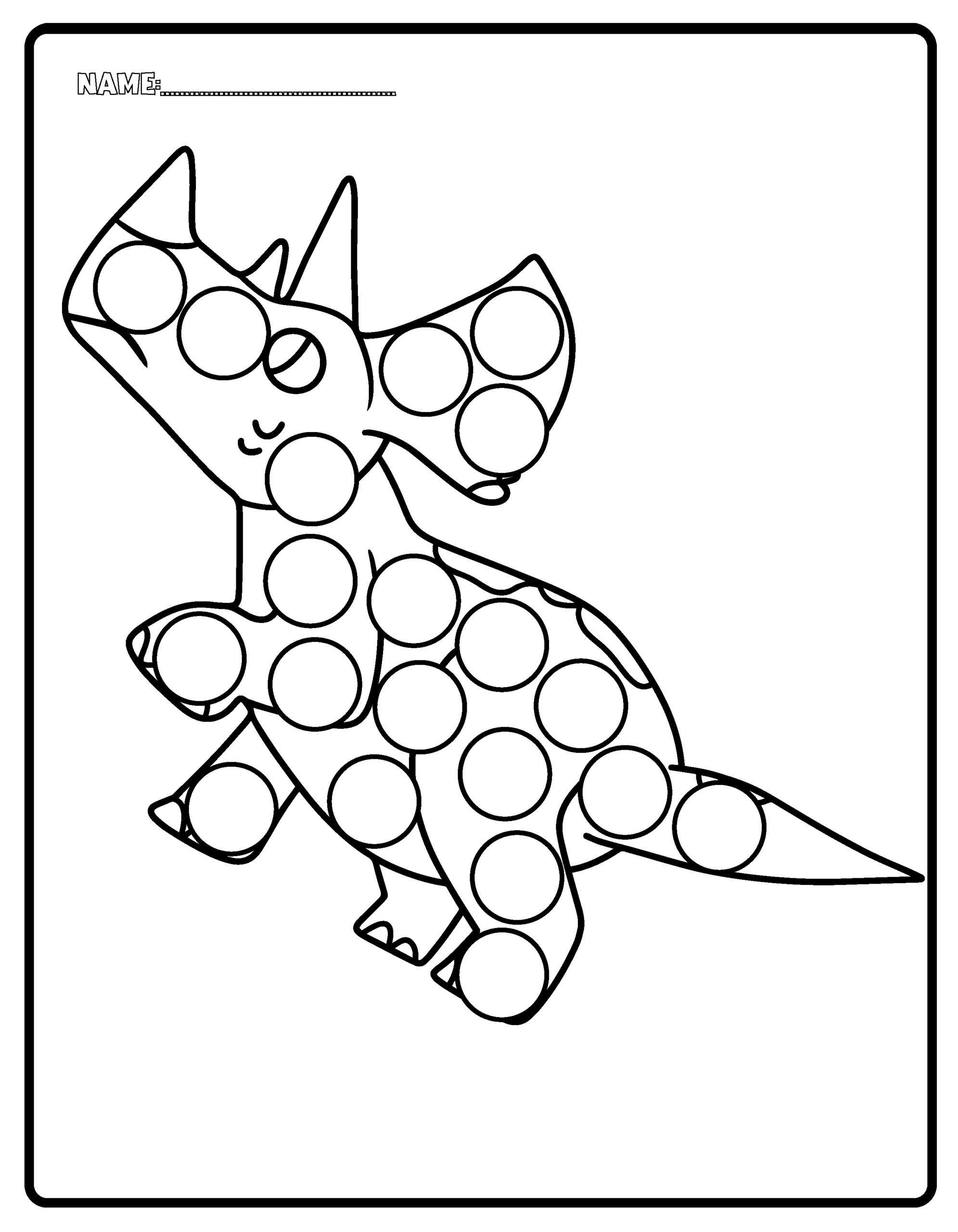 Dino Dots Fun And Easy Dot Marker Coloring Pages For Kids Made By Teachers