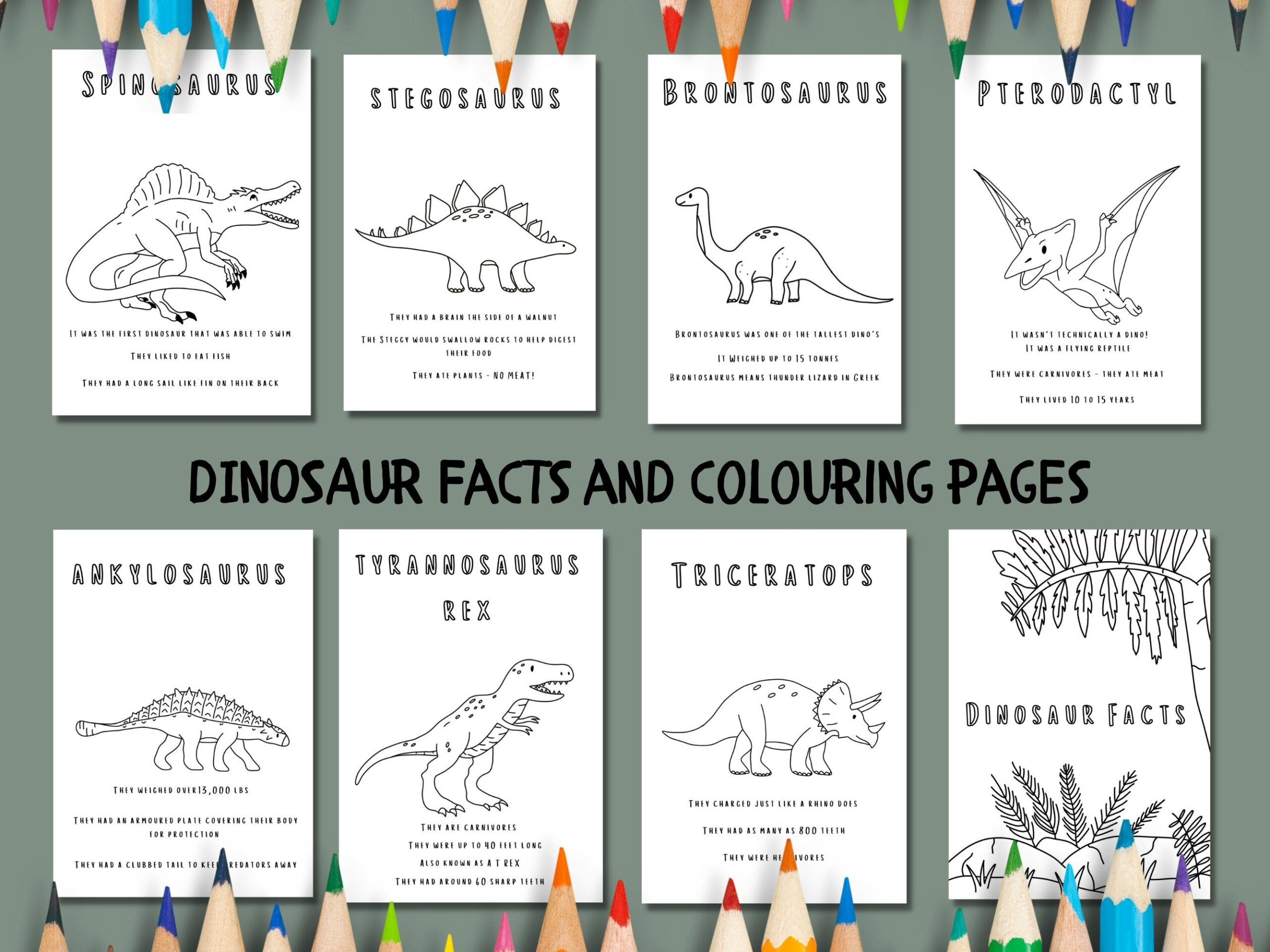 dinosaur coloring sheets printable