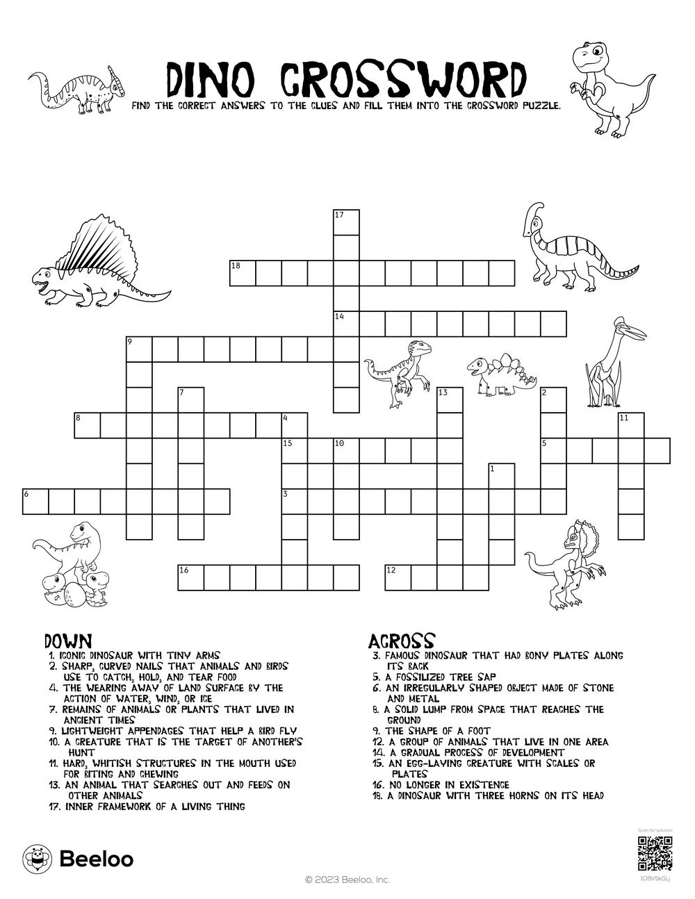 children's crossword puzzles printable