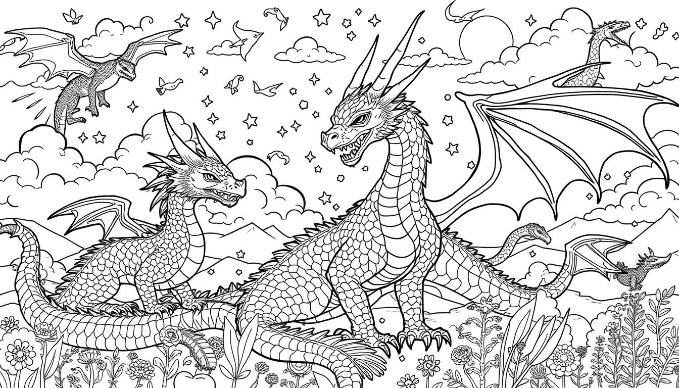 printable dragon coloring printable dragon coloring