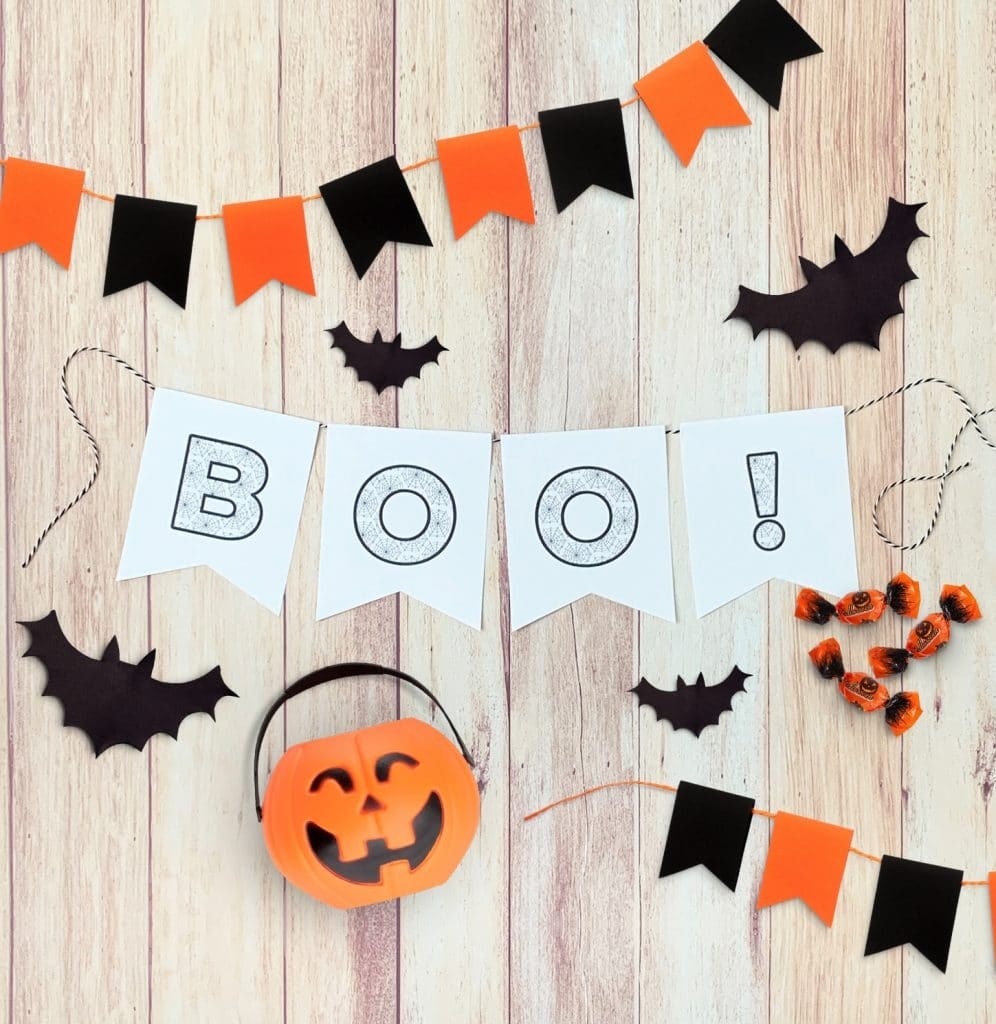 DIY Printable Halloween Banner Pineapple Paper Co 