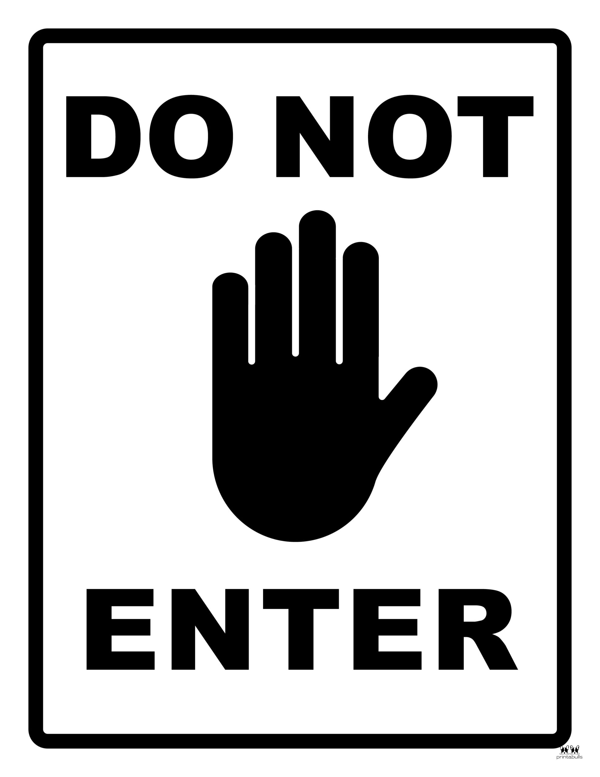Do Not Enter Signs Printable