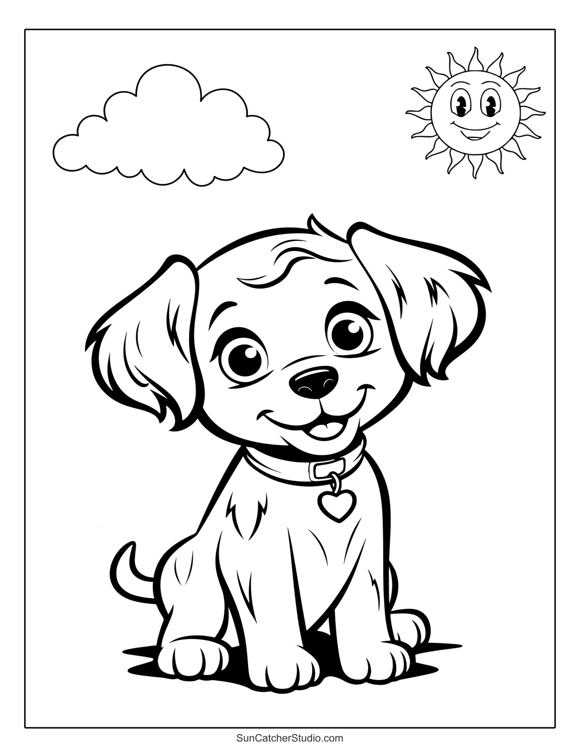 coloring pages of dogs printable