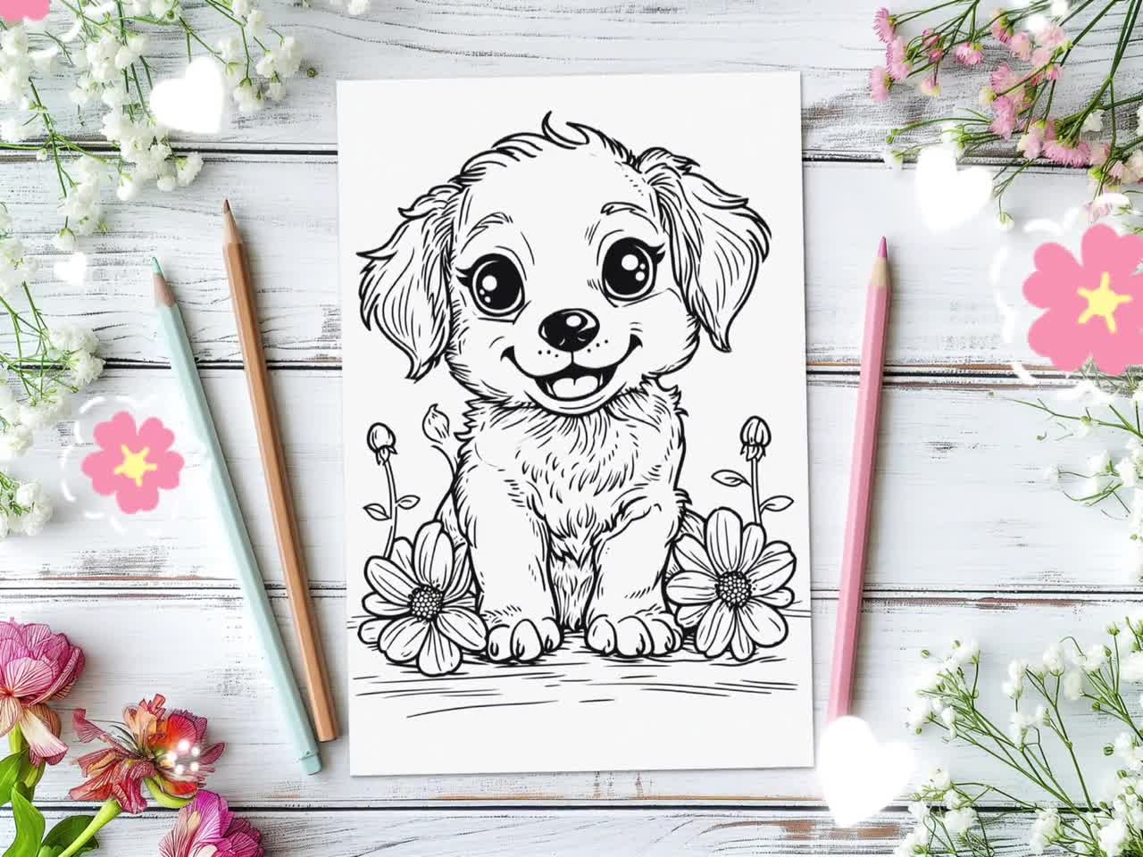 doggie coloring pages printable