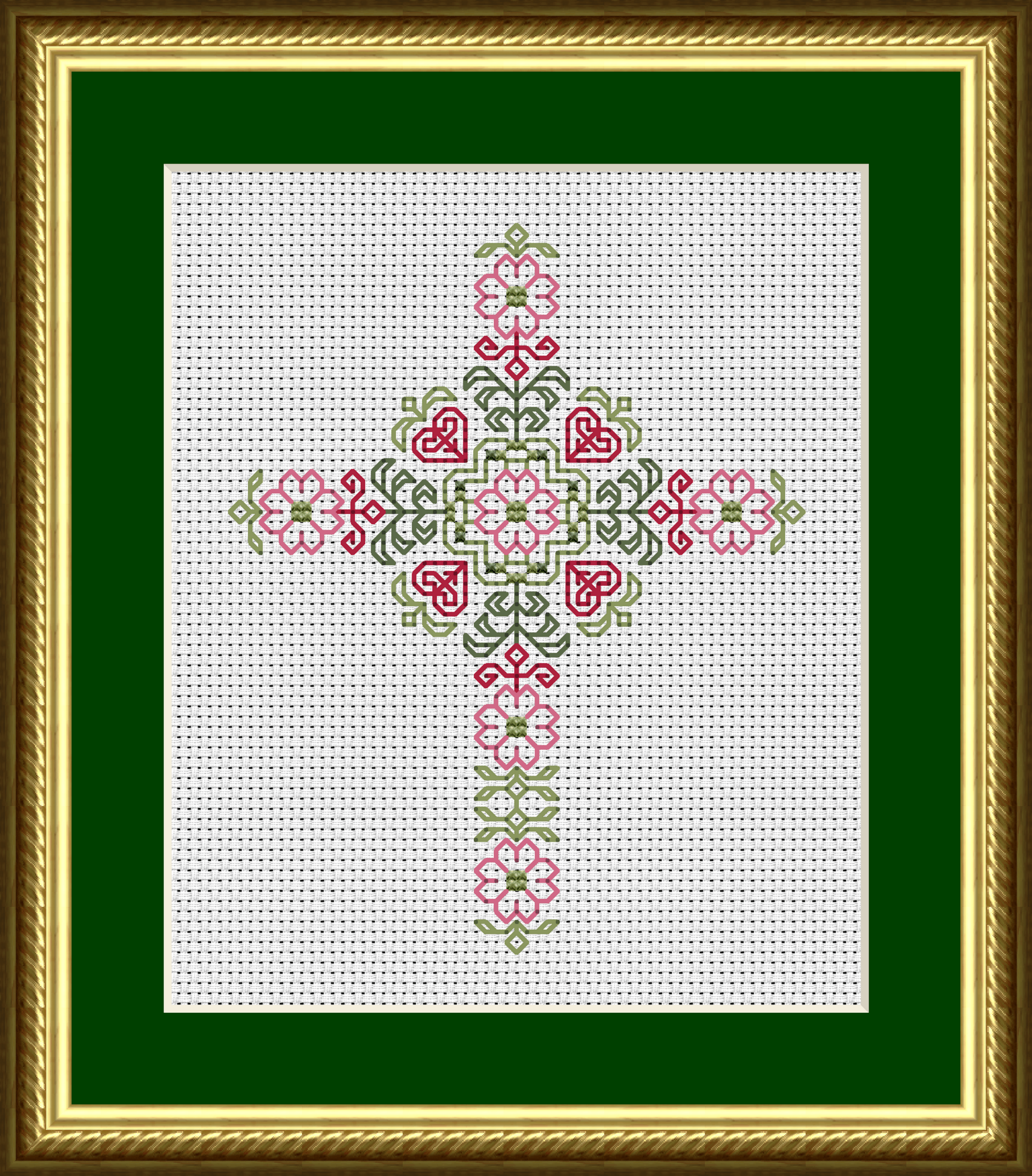 Dogwood Flowers And Hearts Cross Cross Stitch Pattern 4800 Happiness Is HeartMade Cross Stitch Patterns