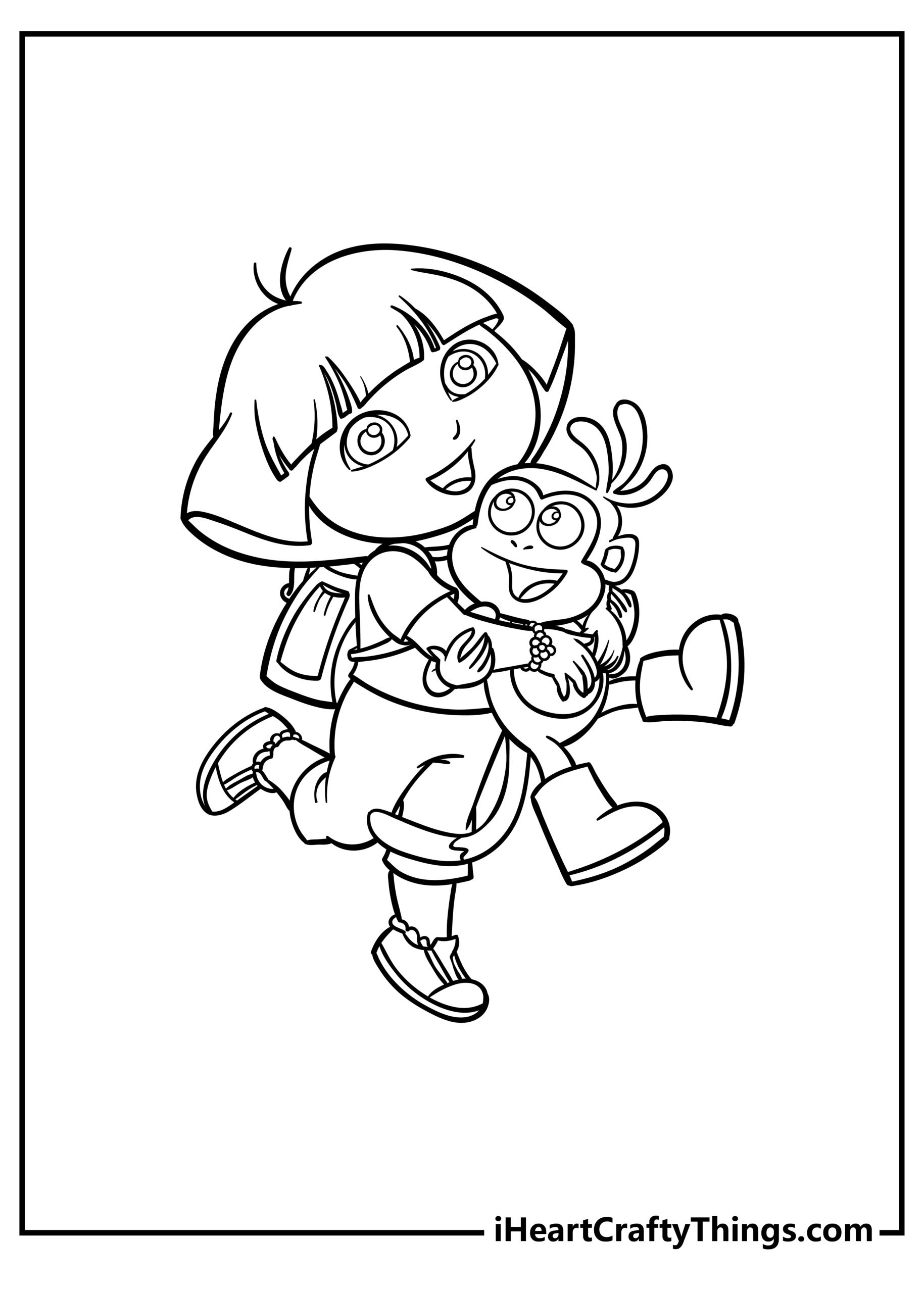 Dora The Explorer Coloring Pages 40 Free PDF Printables Dora The Explorer Coloring Pages 40 Free PDF Printables