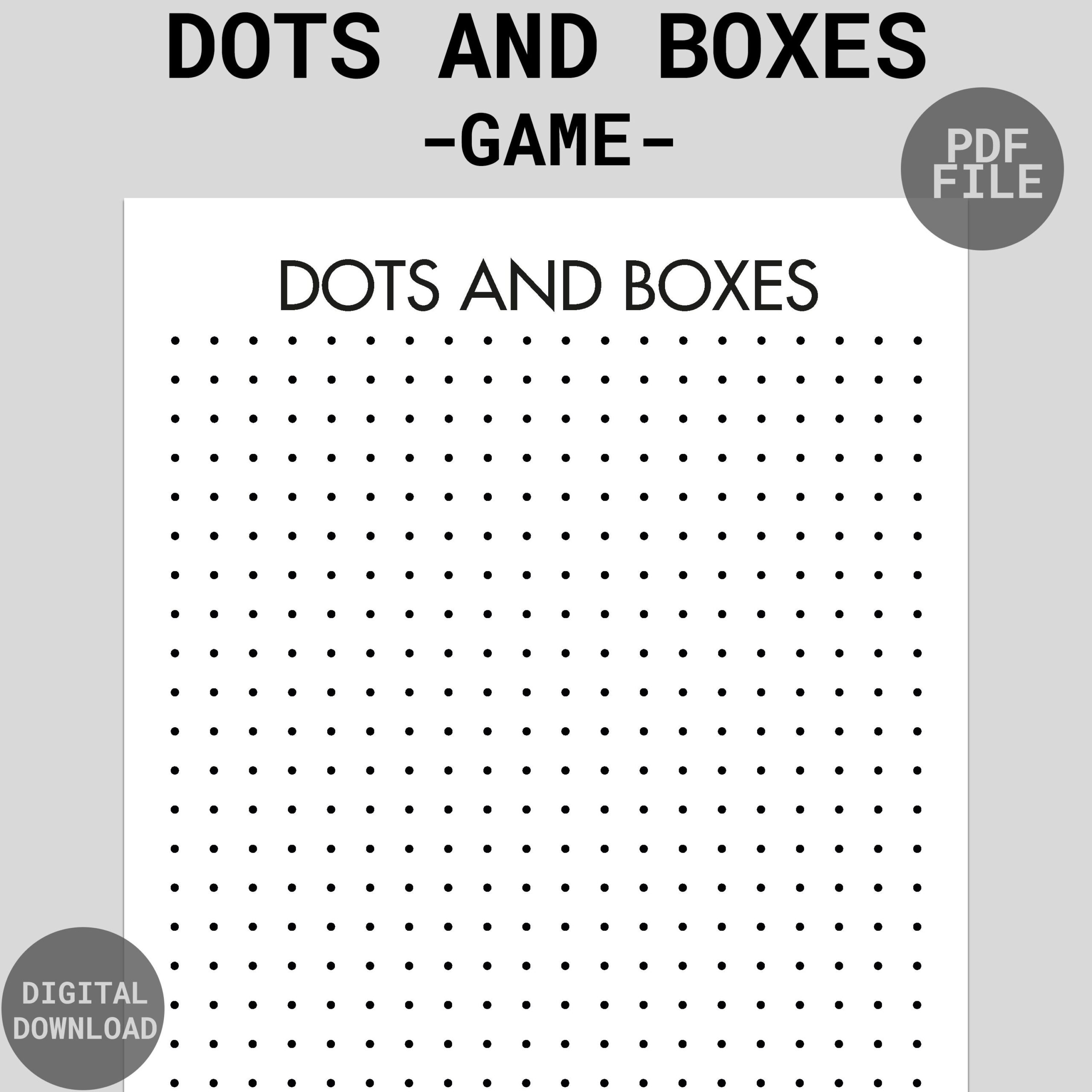 Dots And Boxes Game Printable Dots Game Classic Board Game Printable Dots And Boxes Road Trip Game Pigs In A Pen Printable Game Etsy Israel Dots And Boxes Game Printable Dots Game Classic Board Game Printable Dots And Boxes Road Trip Game Pigs In A Pen Printable Game Etsy Israel