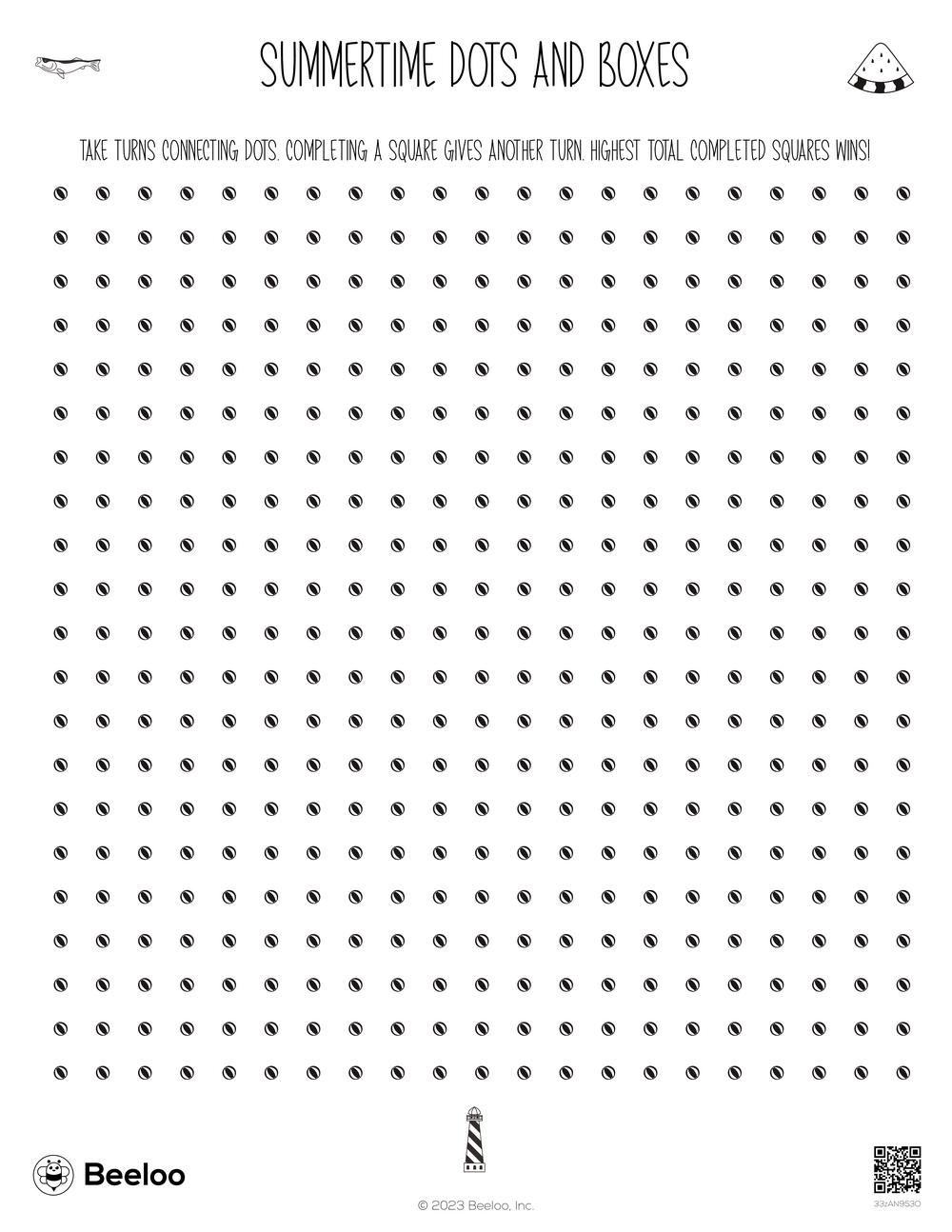 Dots And Boxes Games Beeloo Printable Crafts And Activities For Kids