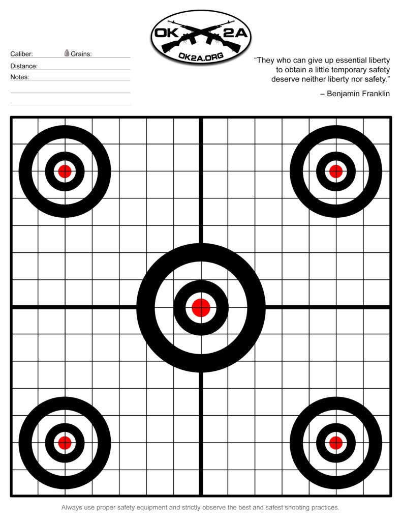 Download Printable Targets Here Oklahoma 2nd Amendment Association