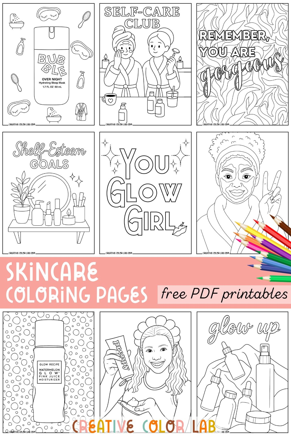 Downloadable Skincare Coloring Pages Downloadable Skincare Coloring Pages