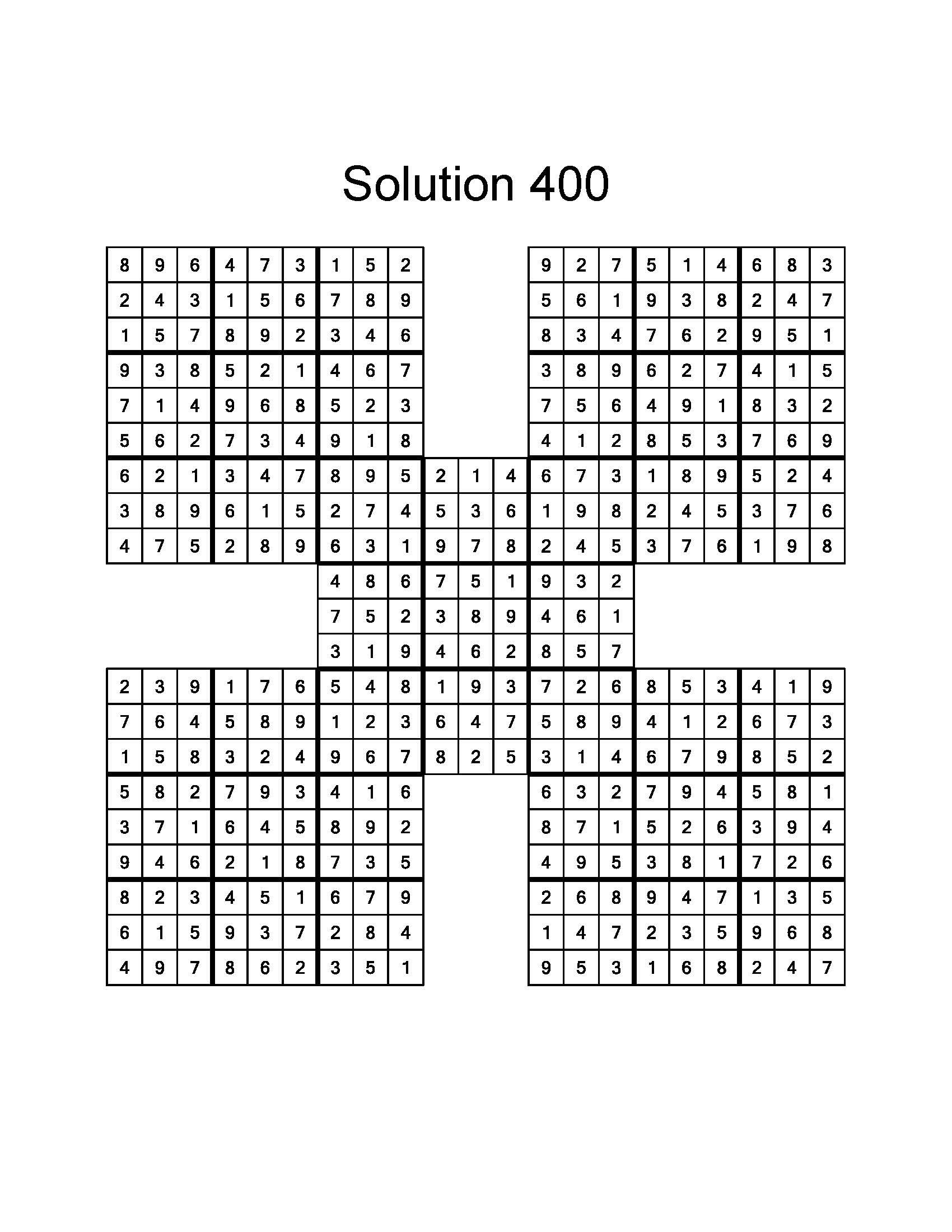 Easy Medium And Hard Samurai Sudoku Puzzles Printable PDF Bundle Of 1200 Sudoku Variation Puzzles With Answers Instant Download Etsy