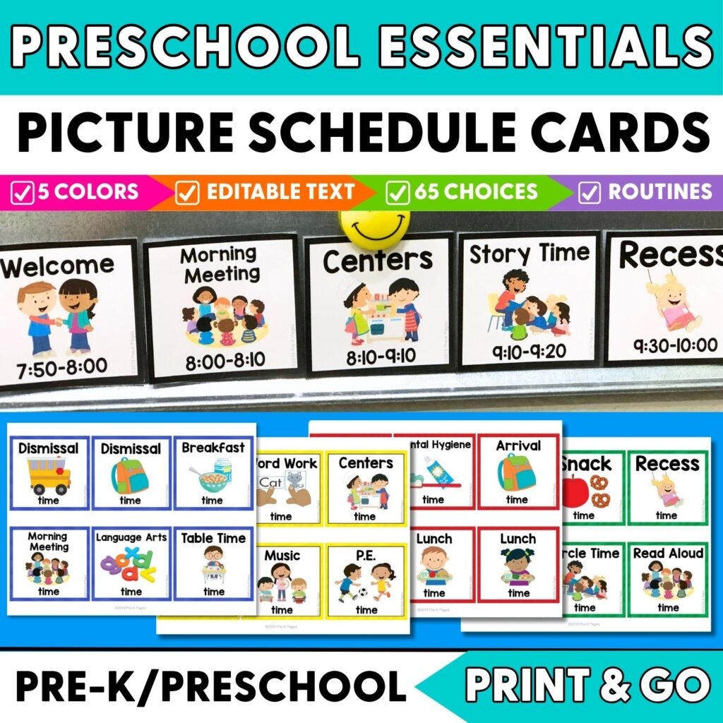 Editable Picture Schedule Cards With Times Square Pre K Pages Editable Picture Schedule Cards With Times Square Pre K Pages