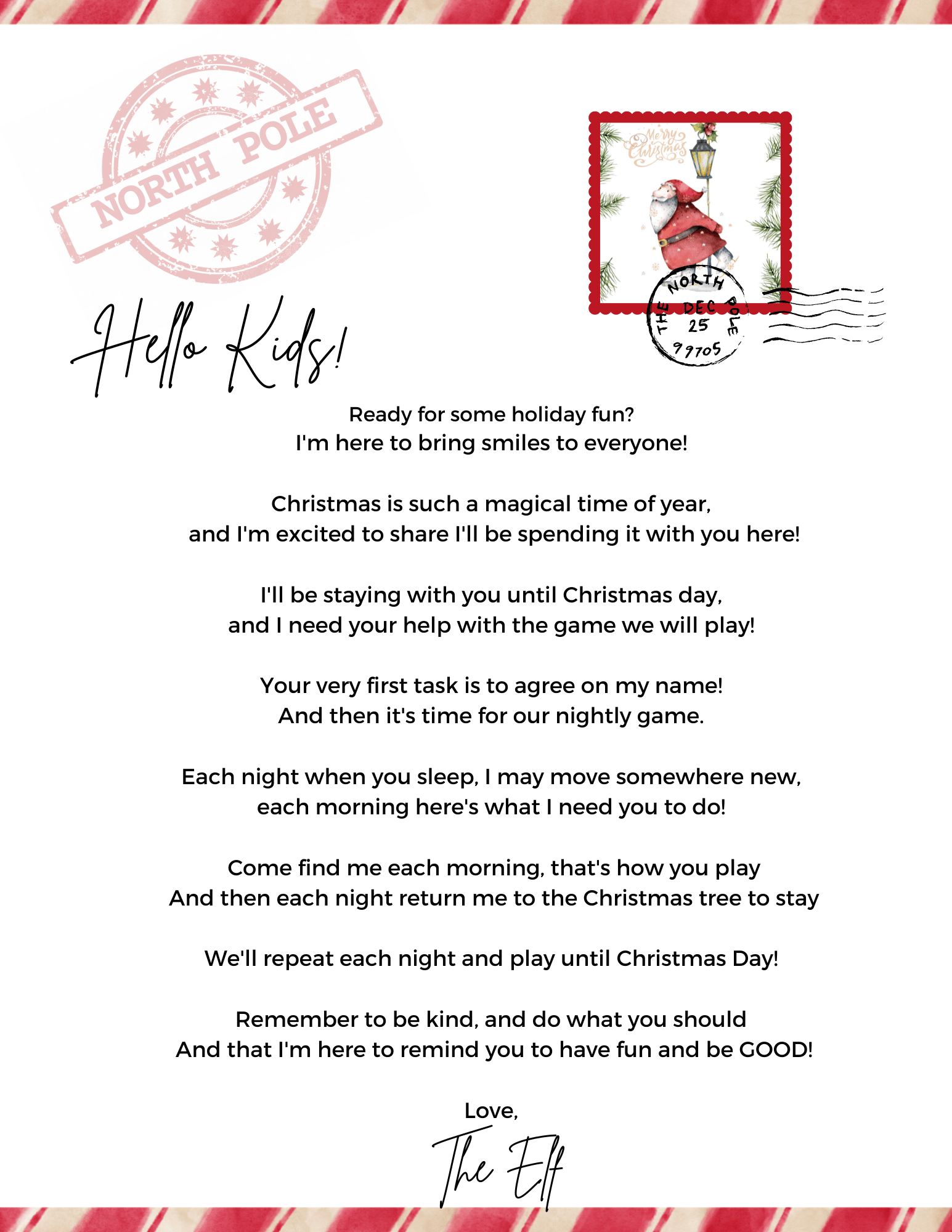 Elf Arrival Letter Free Printable Friday We re In Love