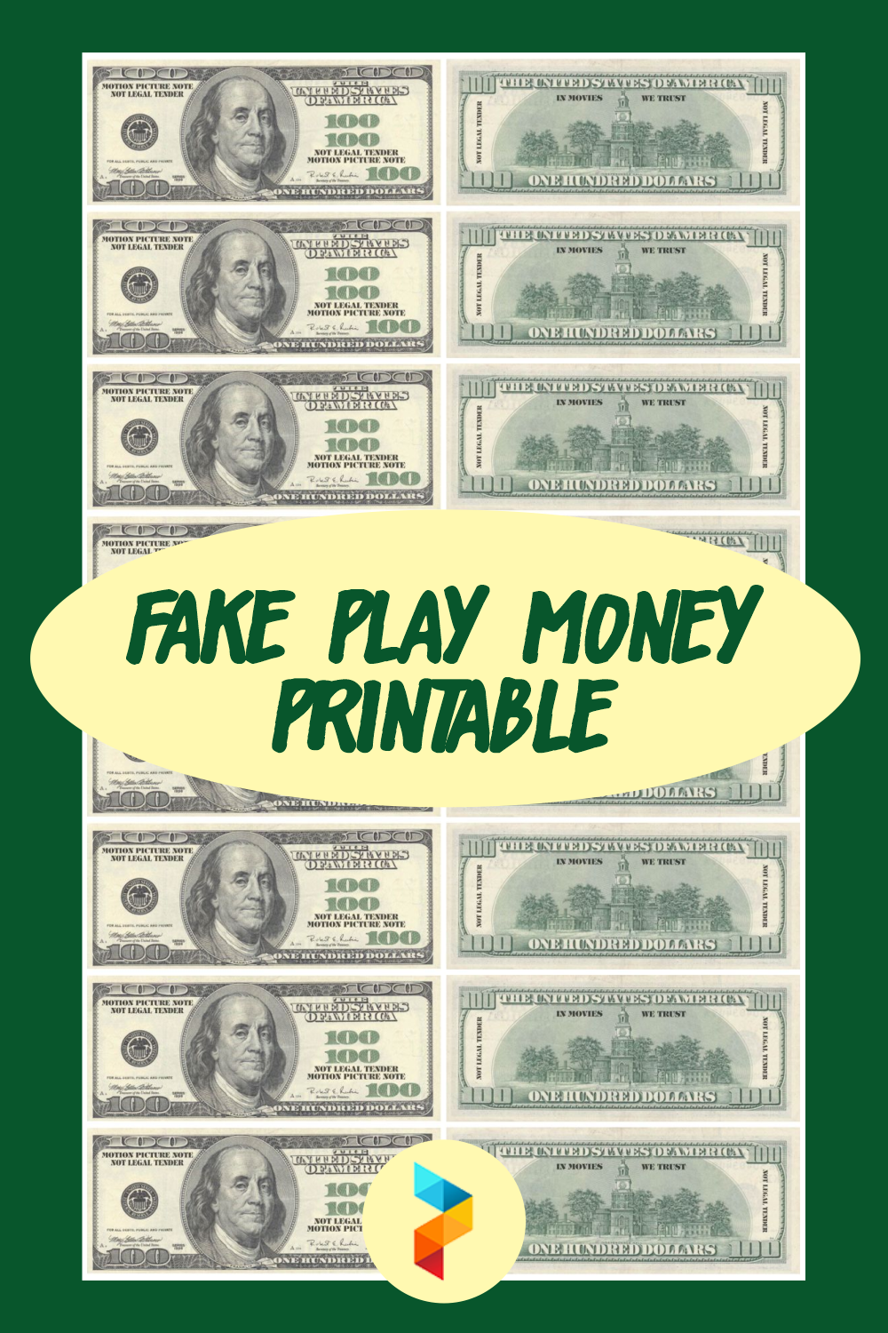 Fake Play Money 10 Free PDF Printables Printablee