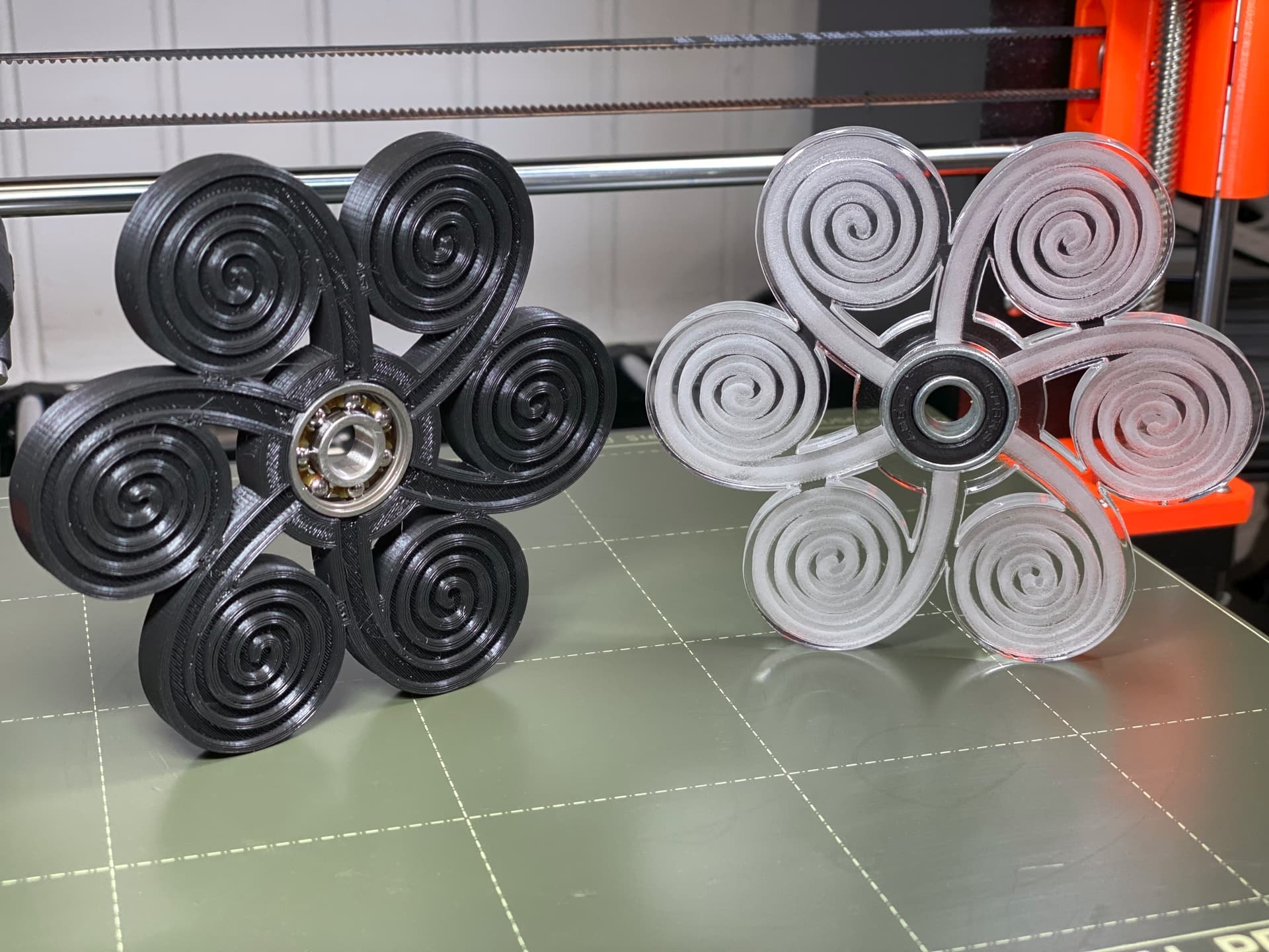 Fidget Spinner Spiral Spinner Lasered Version And 3D Printed Version Project Files LightBurn Software Forum