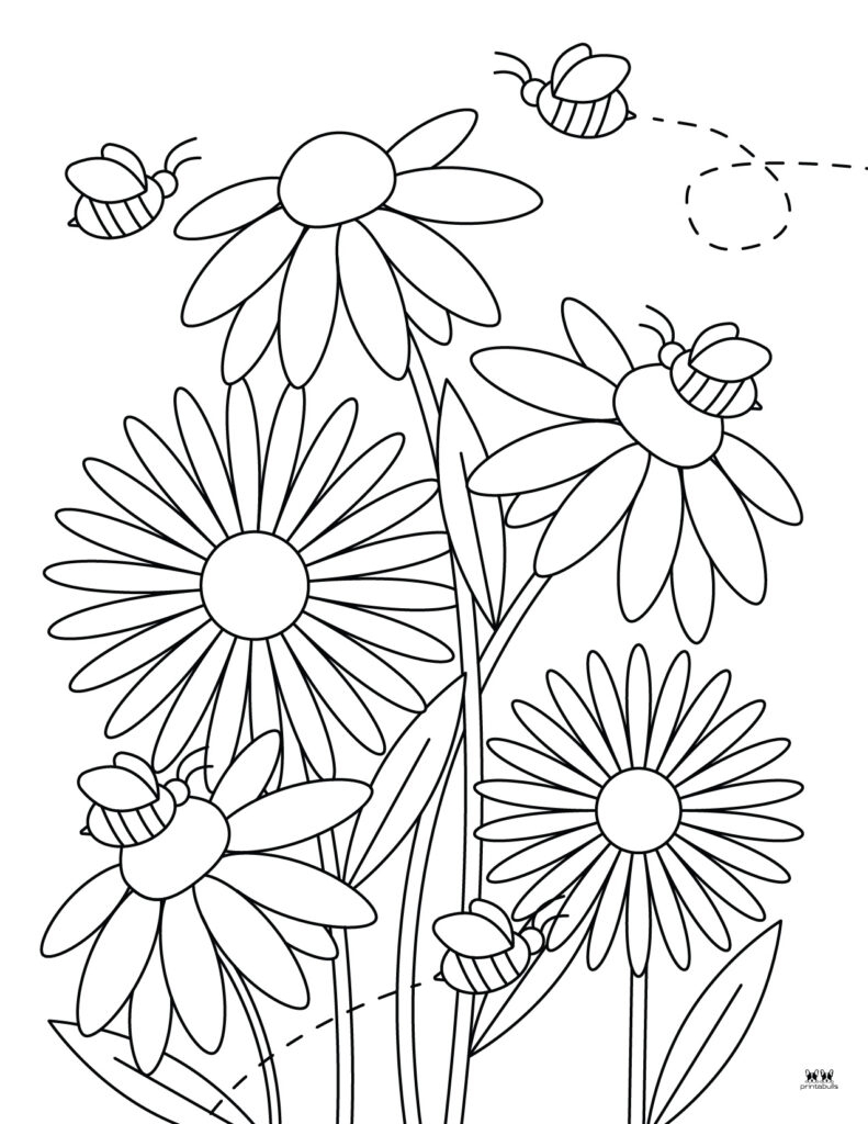 Flower Coloring Pages 50 FREE Printable Pages Printabulls Flower Coloring Pages 50 FREE Printable Pages Printabulls